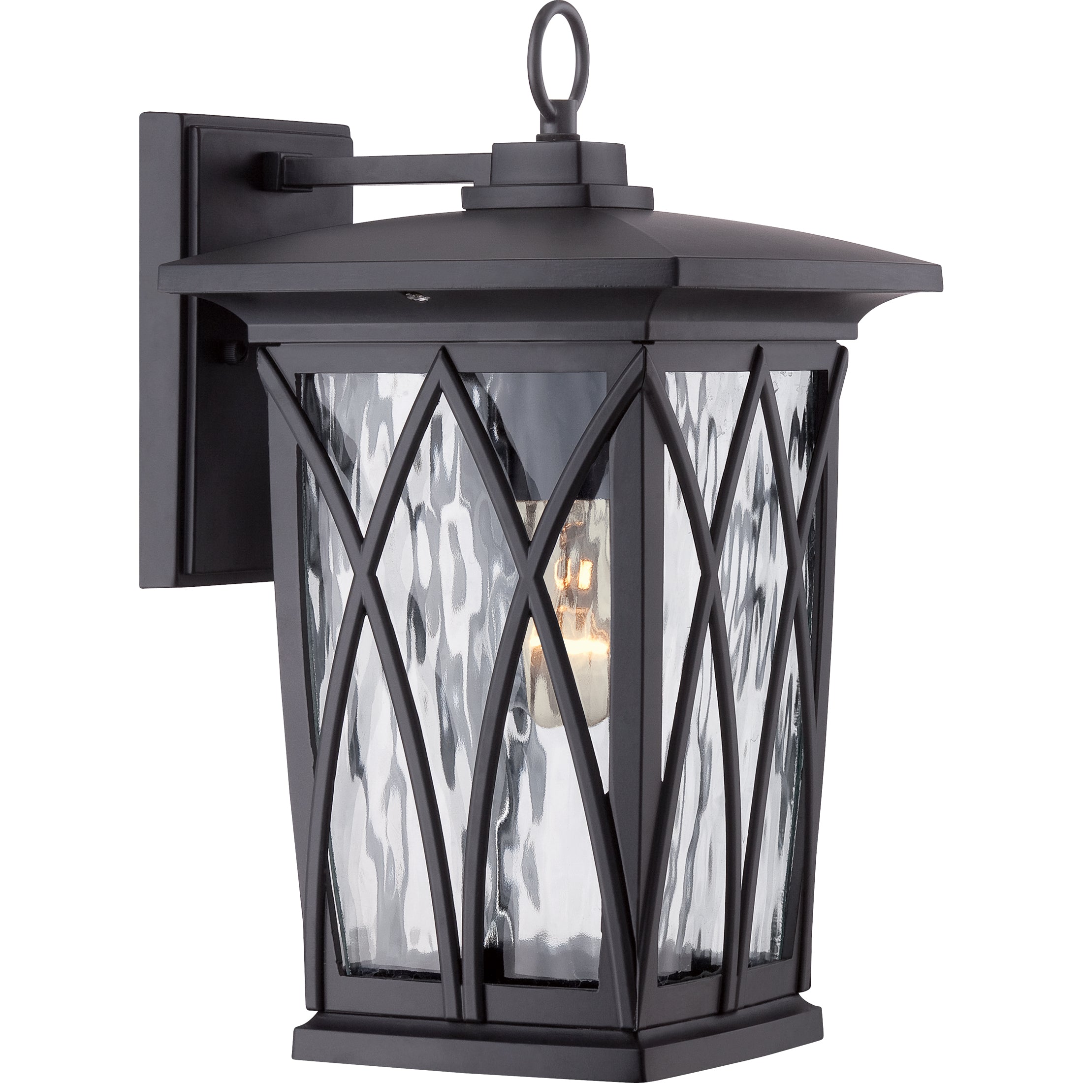 Quoizel Grover Wall Light venkovní lampa Mystic Black čiré sklo