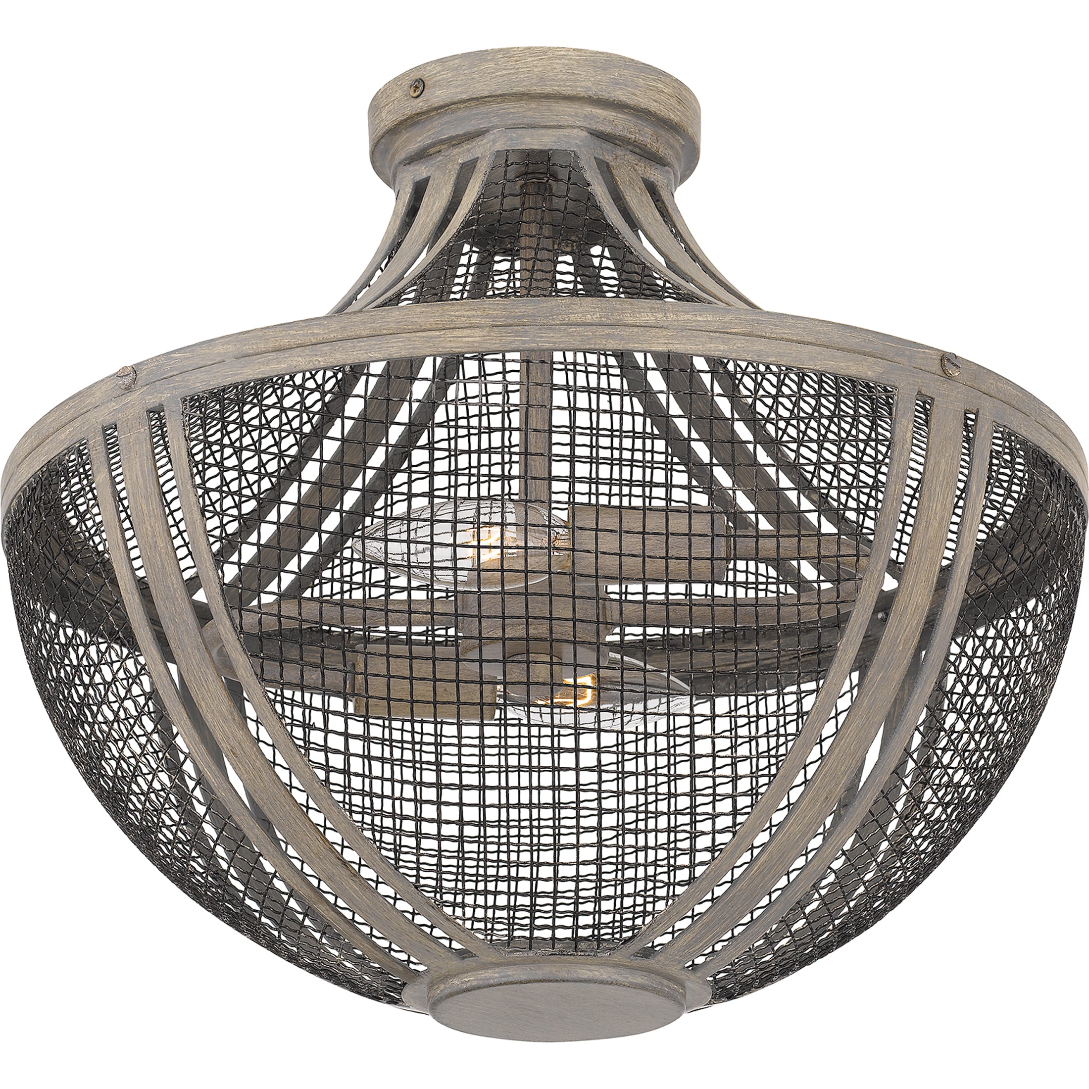 Quoizel Hallie Semi-Flush stropní svítidlo šedé dřevo
