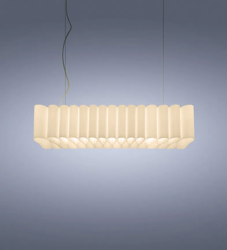 Foscarini Pli závěsná lampa textilní stínidlo