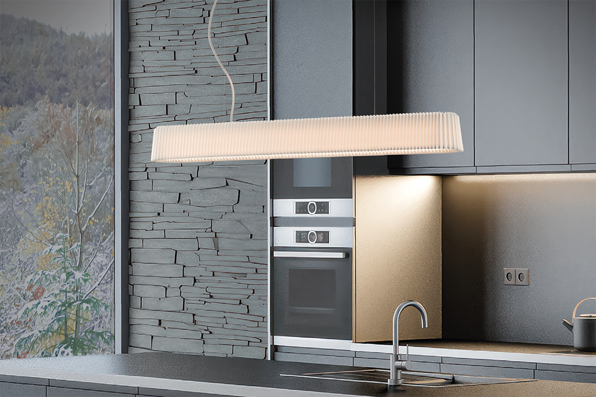 LE KLINT 189 Long Pleat závěsné svítidlo Standard LED