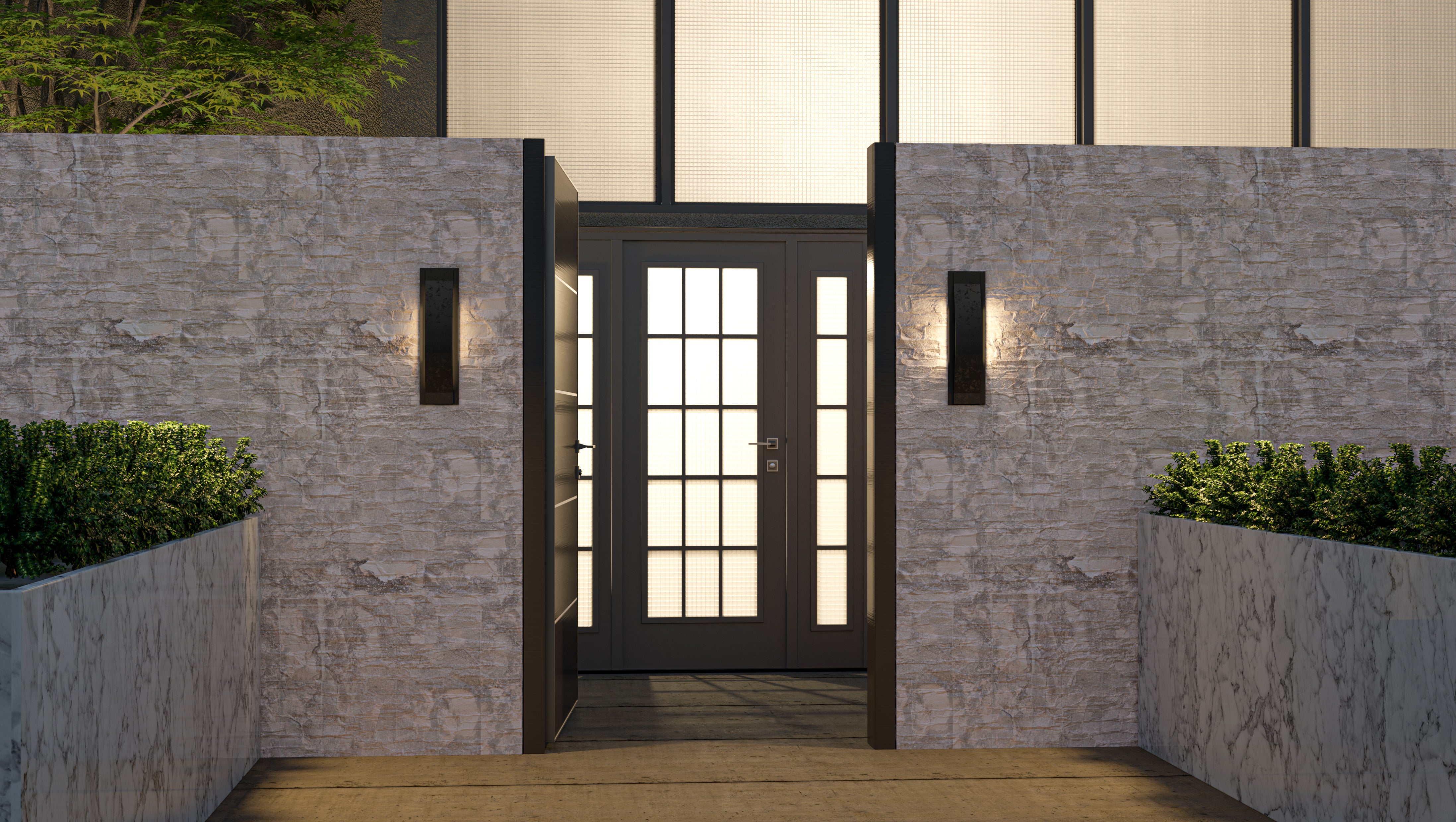Quoizel Onyx venkovní lampa 61 cm LED earth black