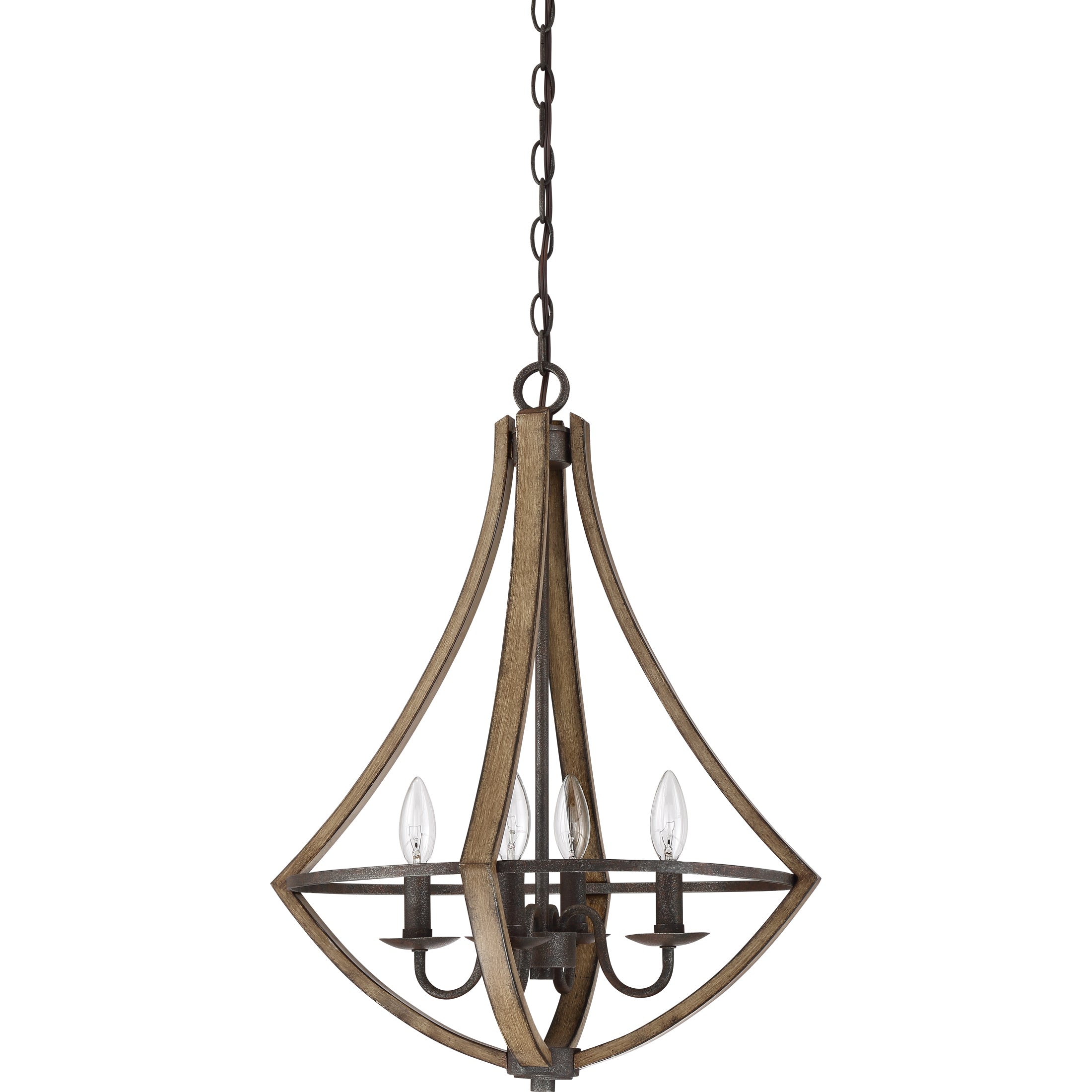 Quoizel Shire lustr rustic black 5 světel