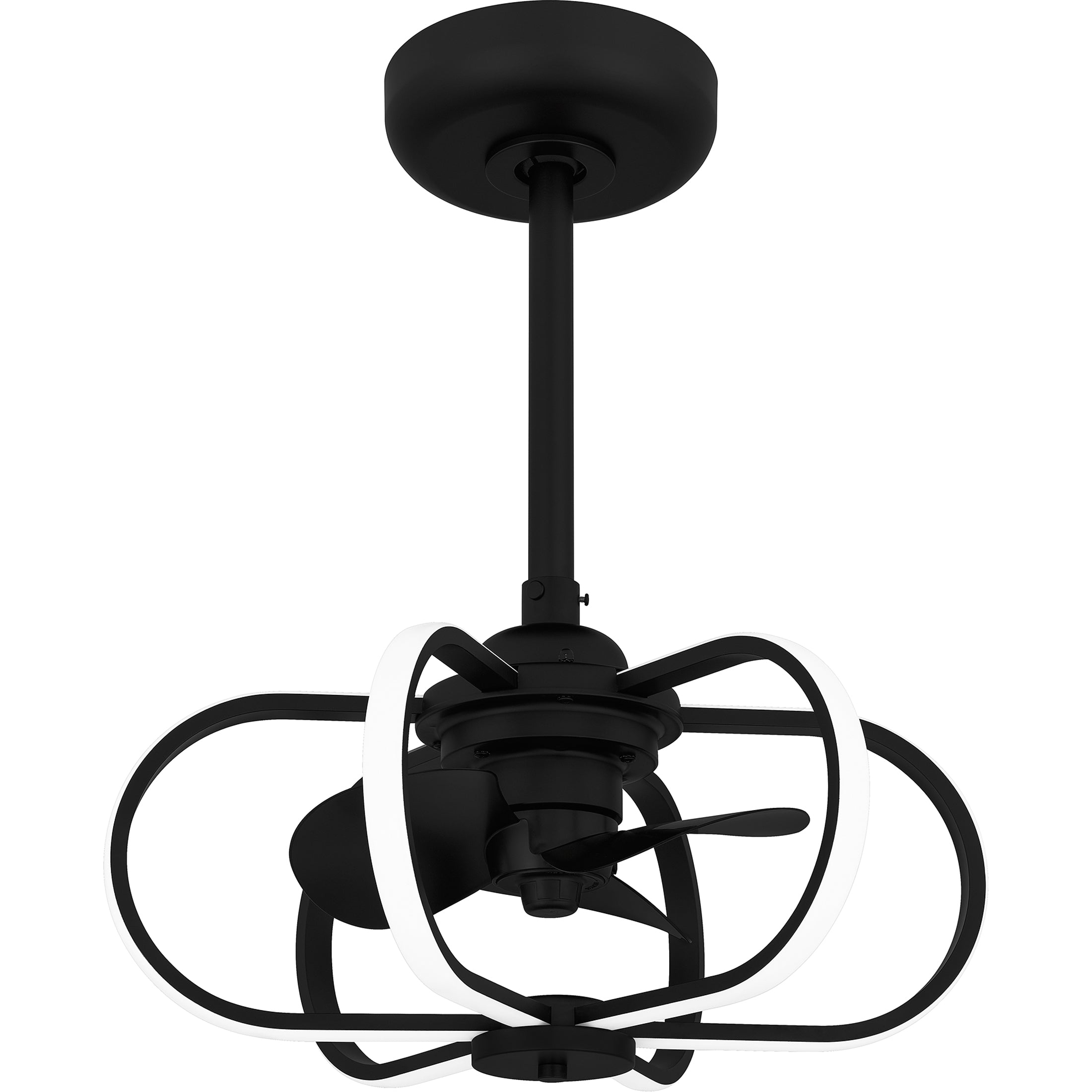 Quoizel Zuri stropní ventilátor matná černá