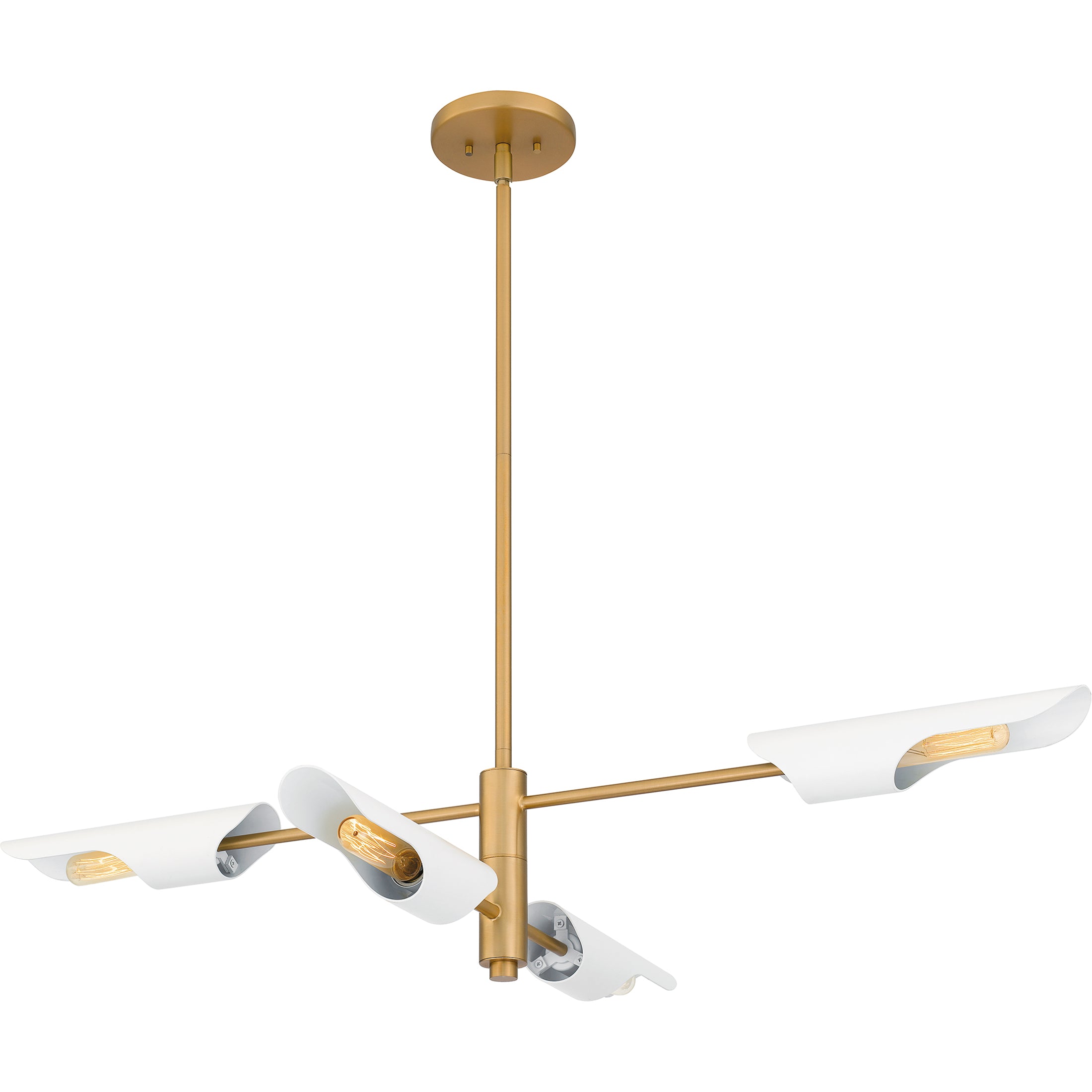 Quoizel Leoni lineární lustr Brushed Brass