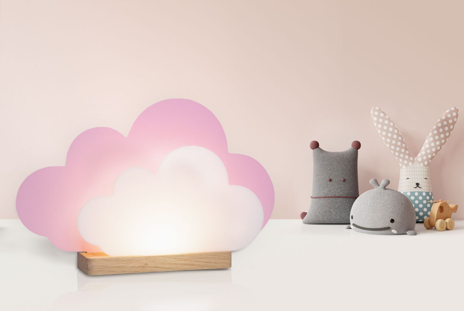 Elobra Stecksystem Wölkchen stolní lampa růžová