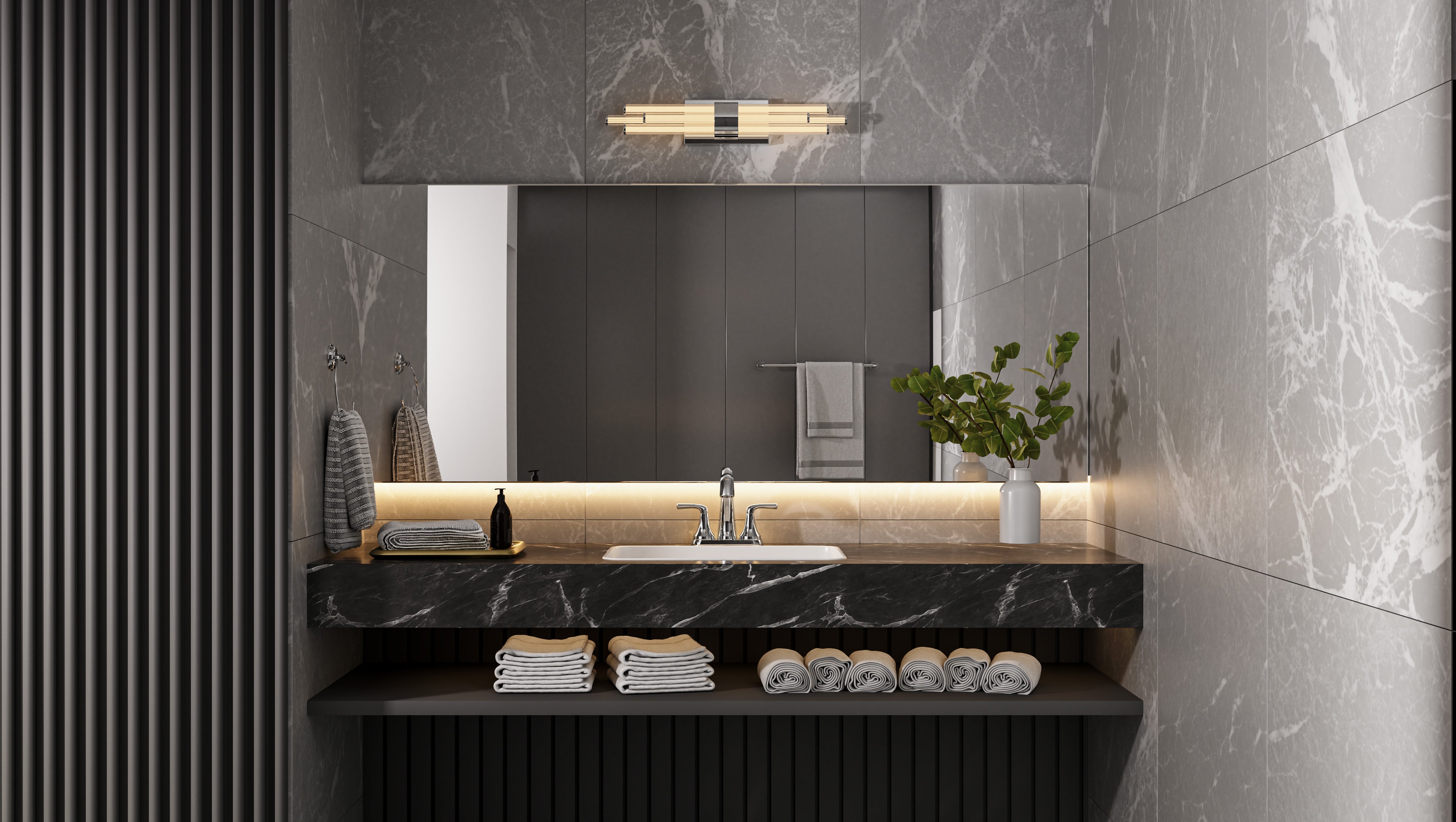Quoizel Talbott koupelna svítidlo 32“ LED zlaté
