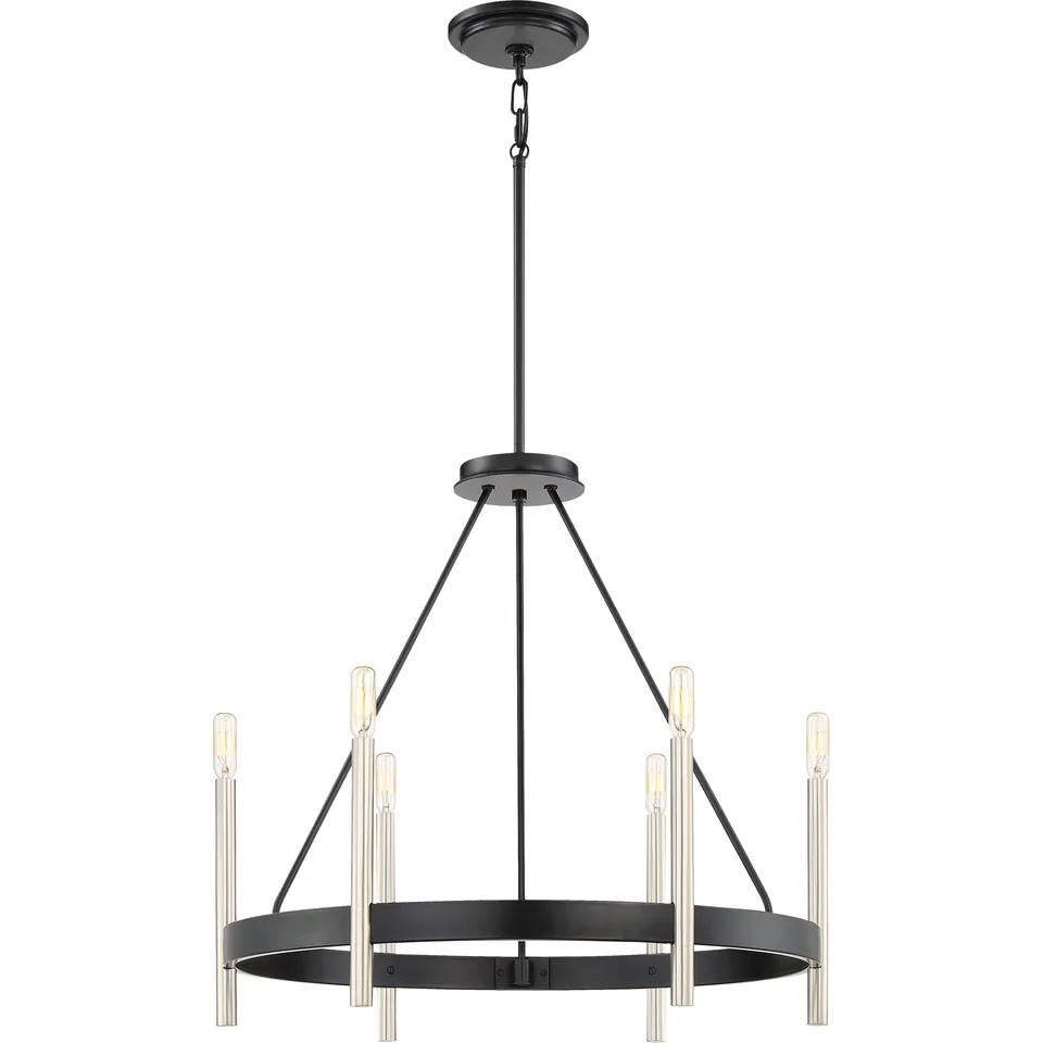 Quoizel Anthem Chandelier lustr 6-světelný mystic black