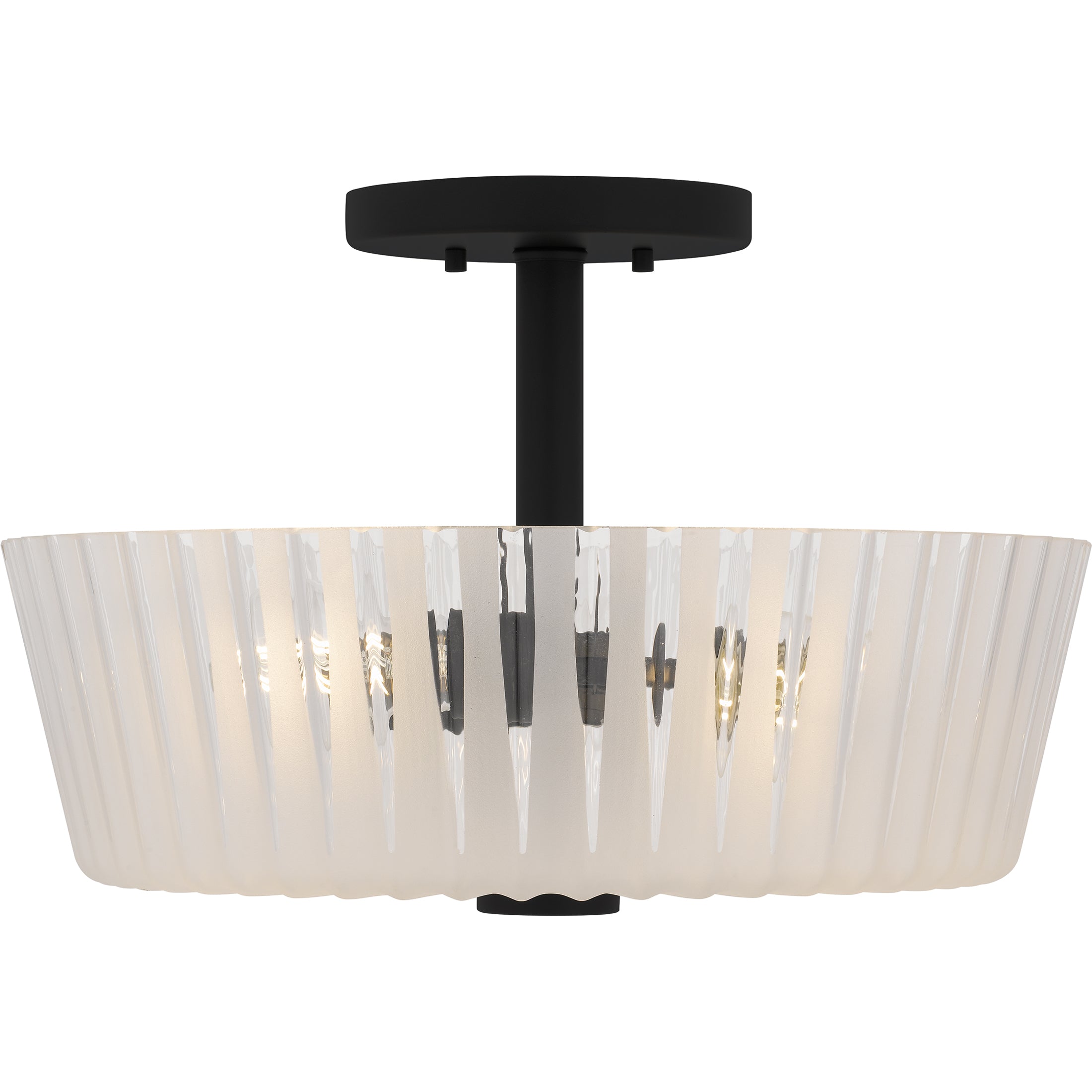 Quoizel Gray Semi-Flush stropní svítlo černé sklo