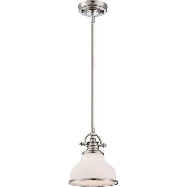 Quoizel Grant Mini Pendant závěsné svítidlo brushed nickel opálové