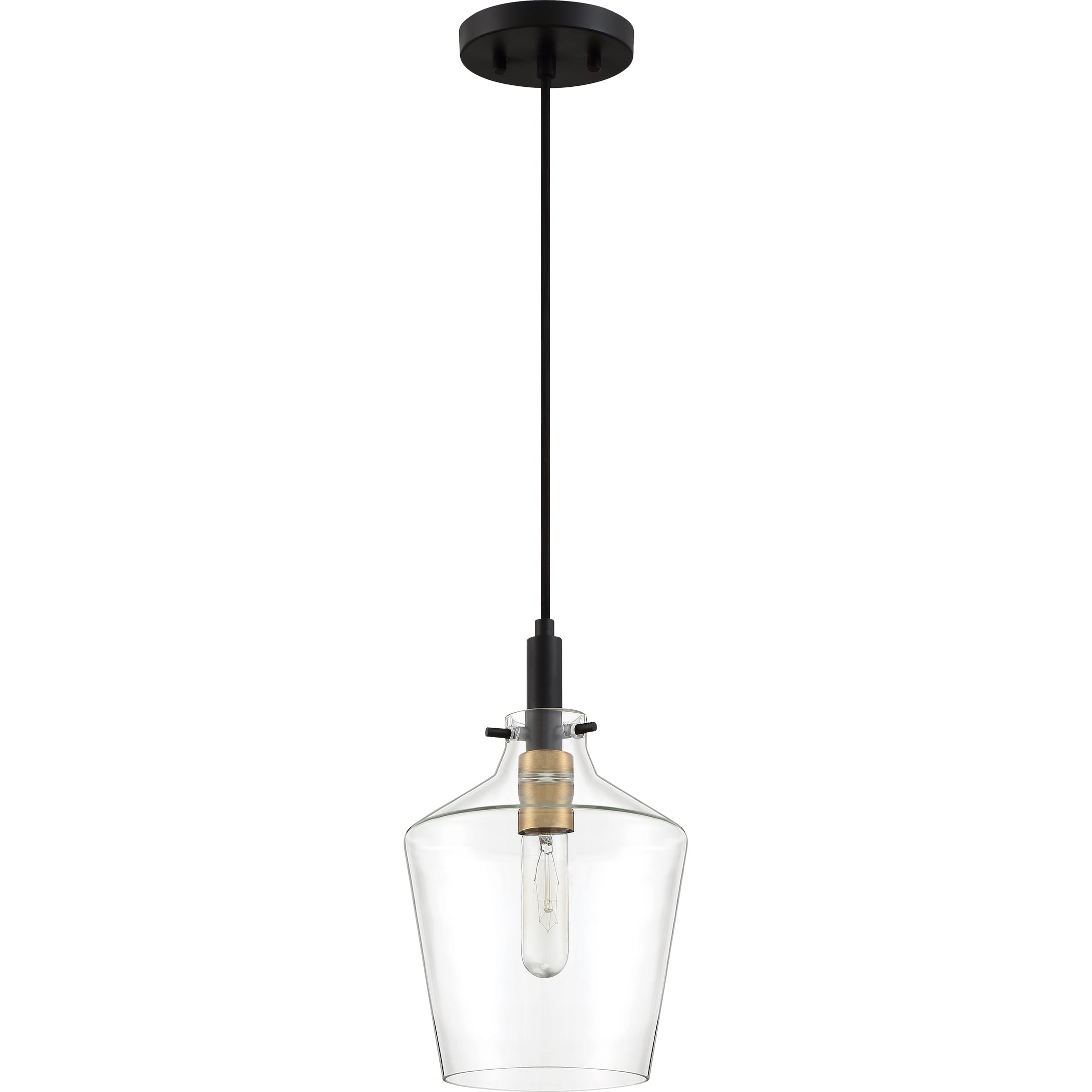 Quoizel June Mini Pendant závěsné svítidlo černé sklo