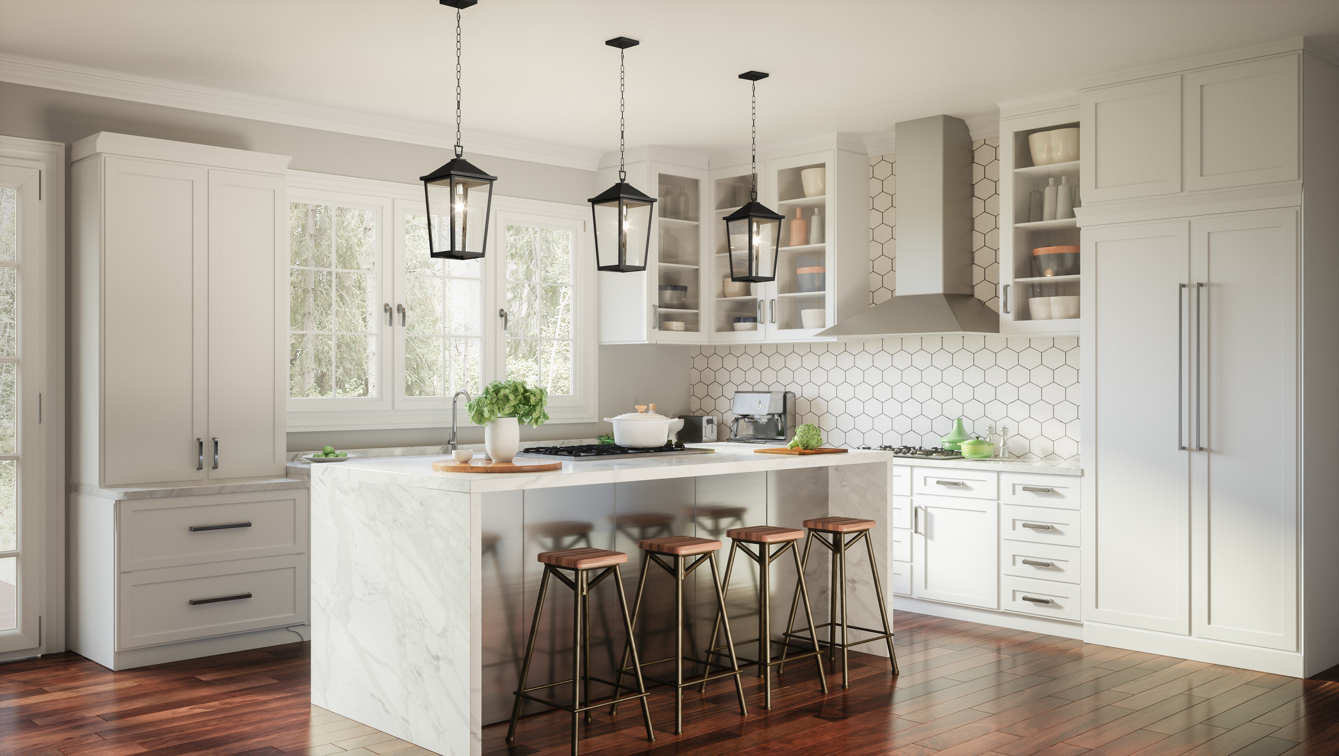 Quoizel Stoneleigh závěsné svítidlo mottled black