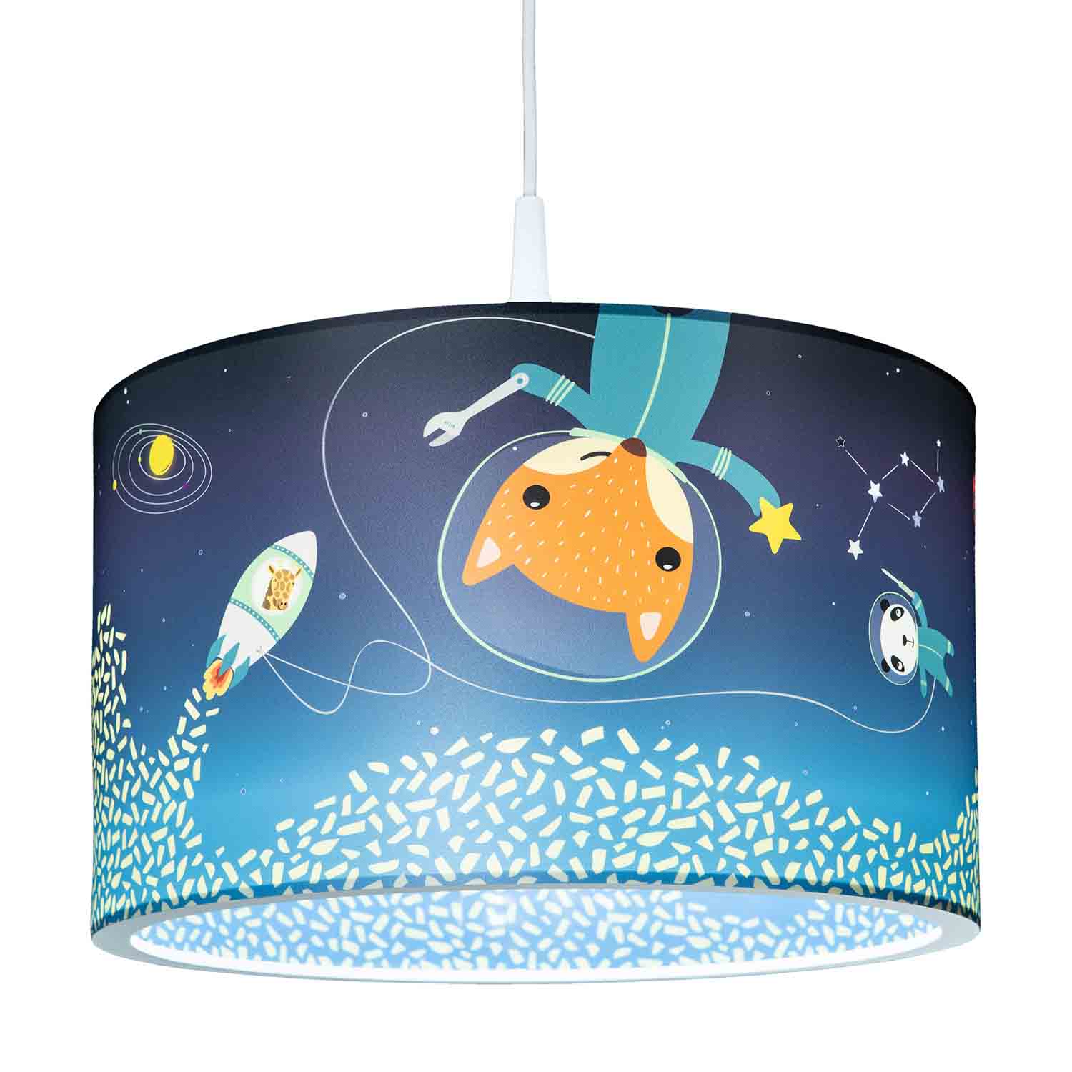 Elobra Little Astronauts 25-40 závěsná lampa modrá