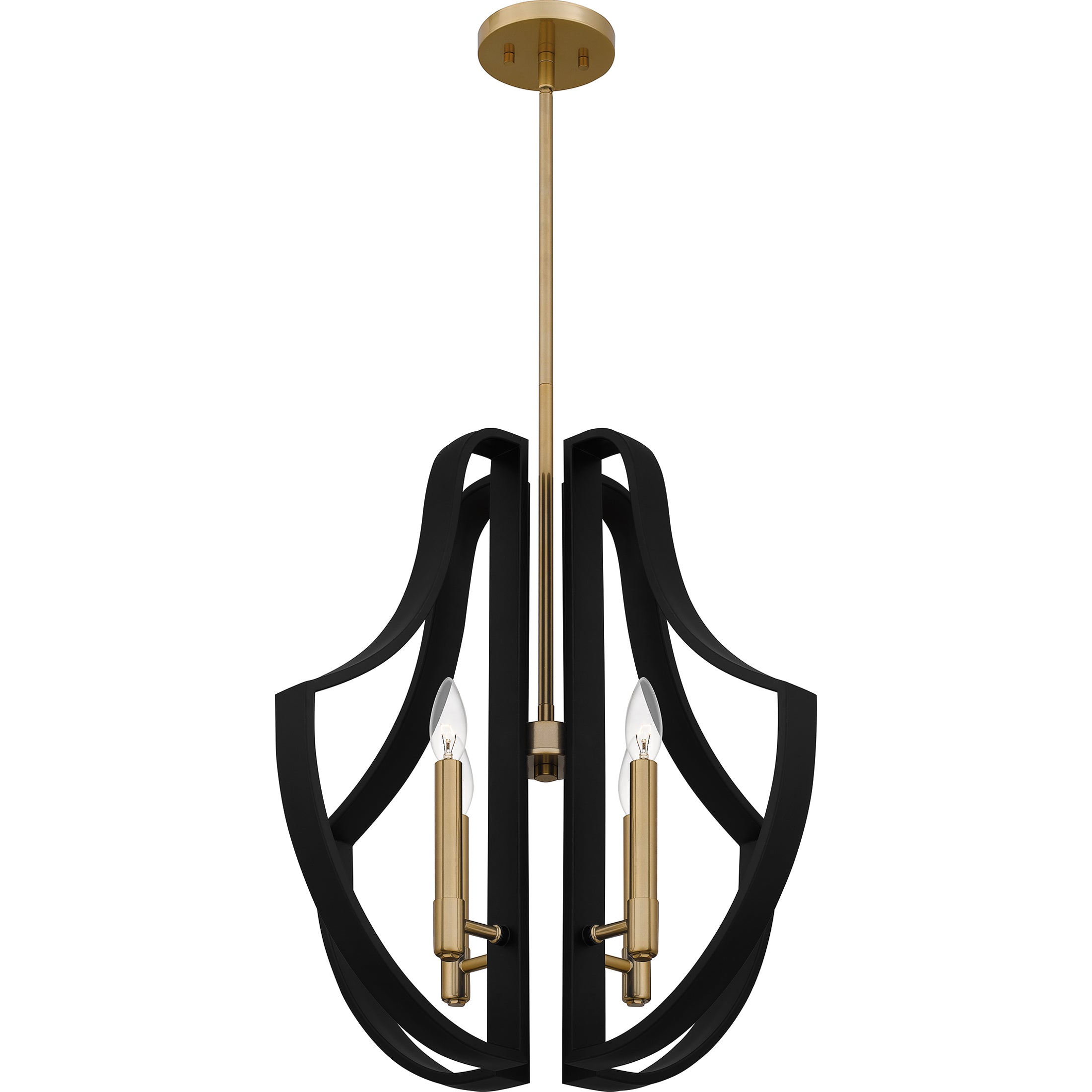Quoizel Talia Pendant závěsné svítídlo Matte Black zlato