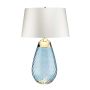 Gilded Nola Lena Large stolní lampa modrá se stínidlem