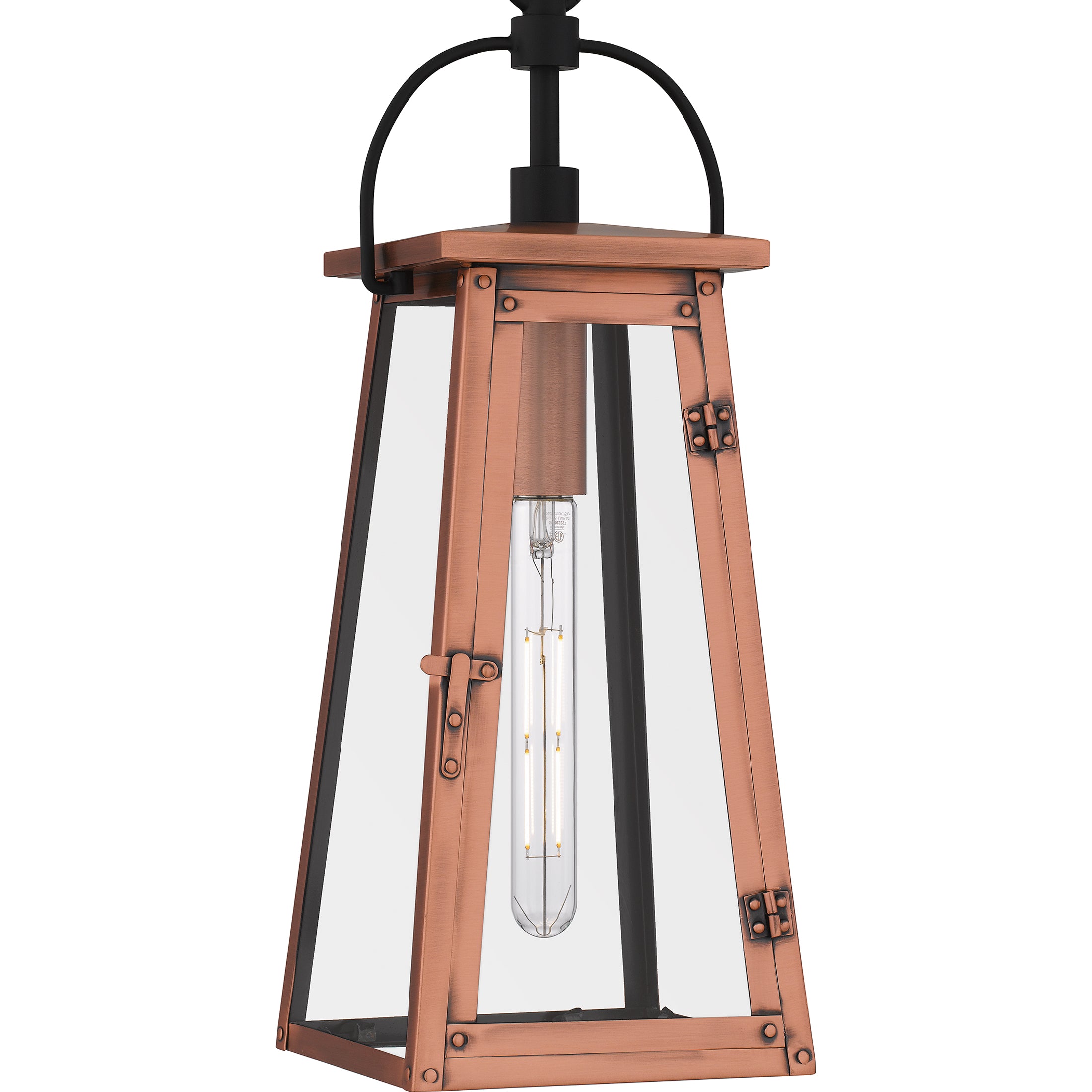 Quoizel Carolina Hanging Light lucerna měděná sklo