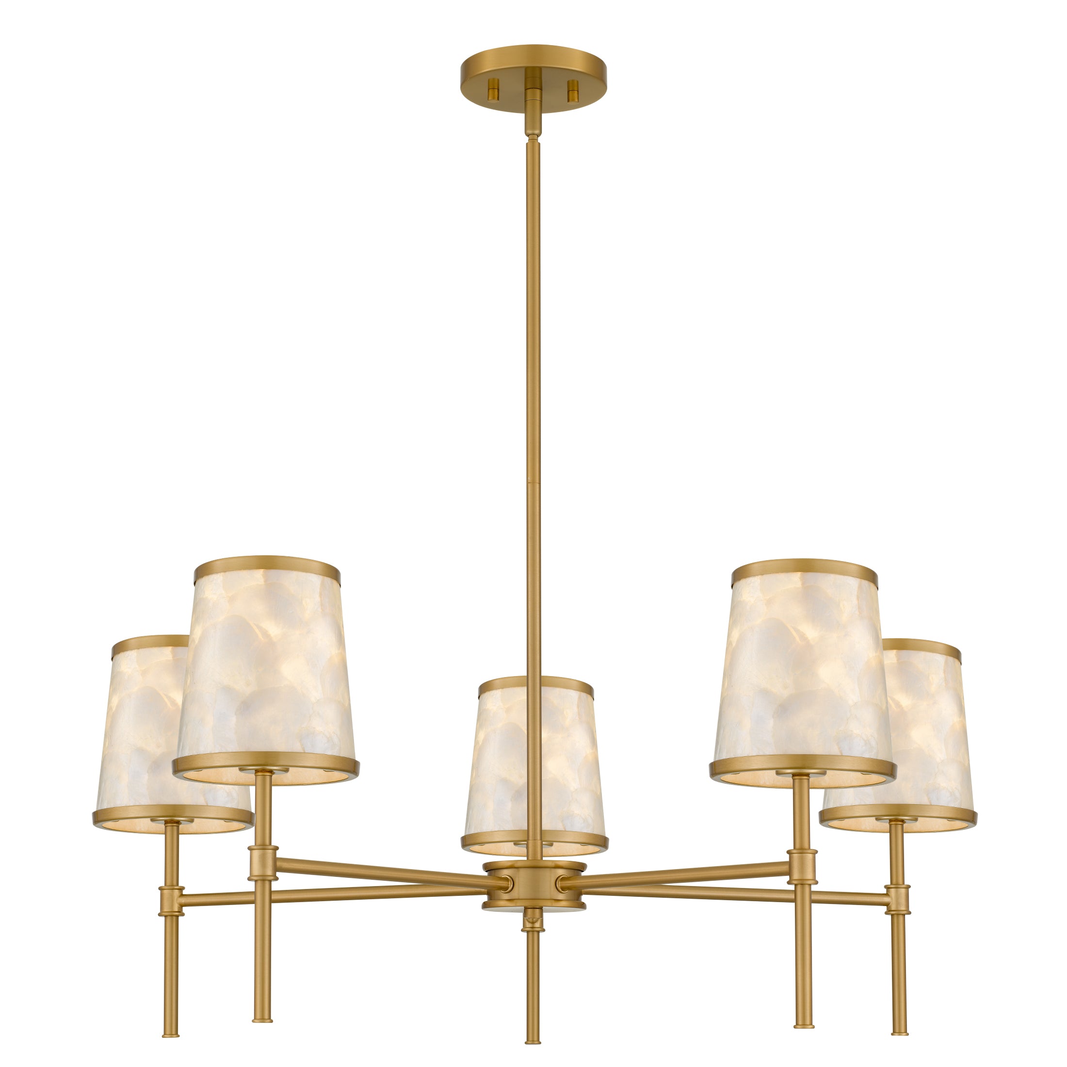 Quoizel Windley Chandelier lustr zlatý mušlový