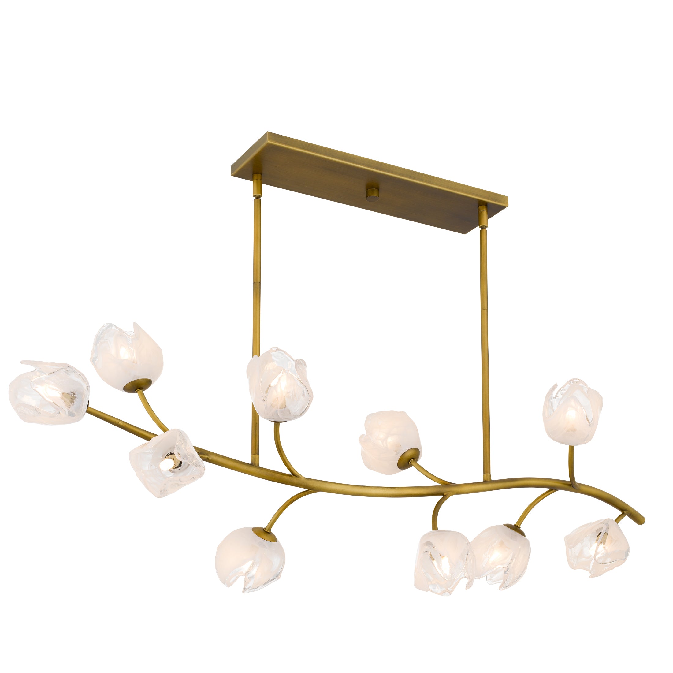 Quoizel Walker Island Light lustr vintage brass teplé světlo