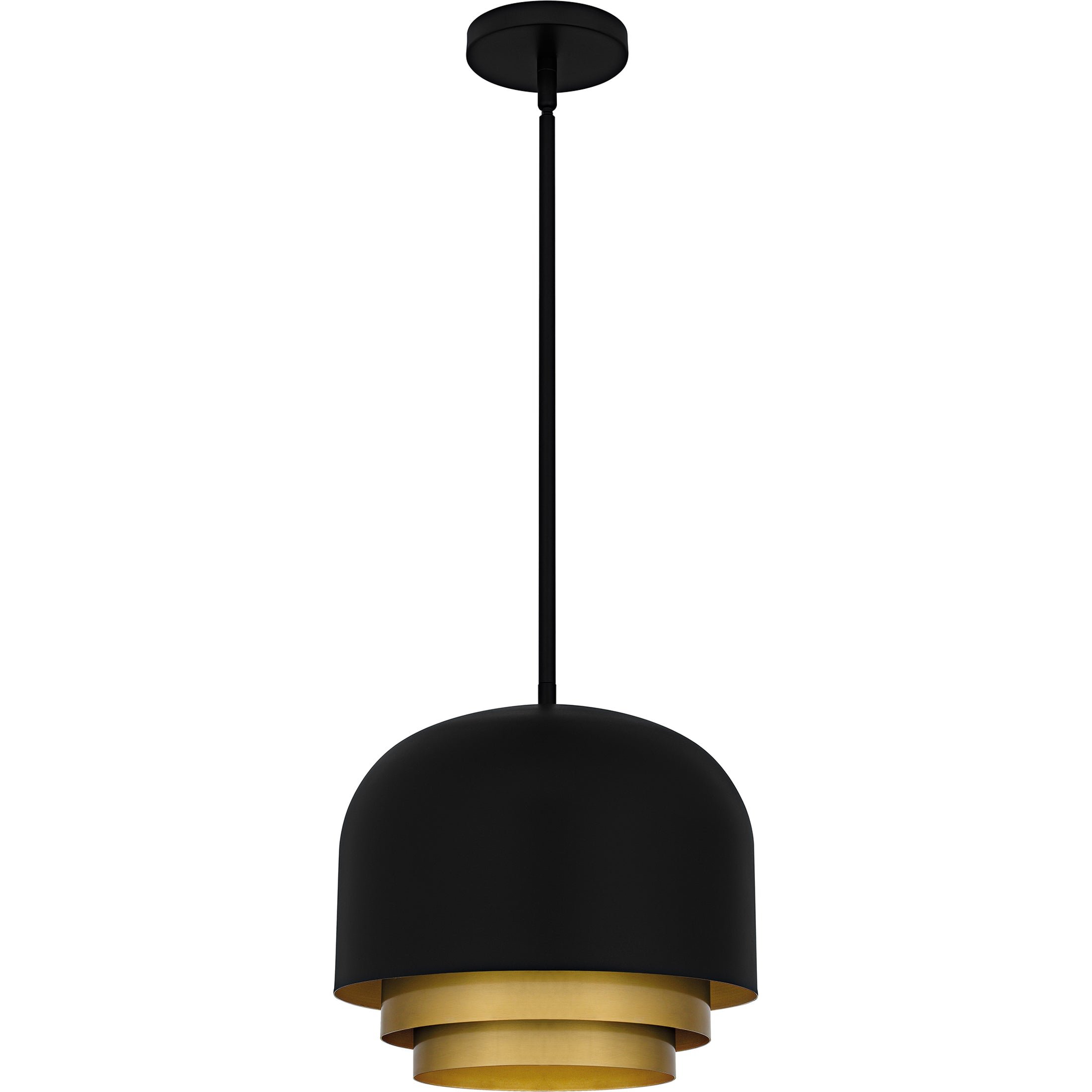 Quoizel Frankie pendant matte black 22" W