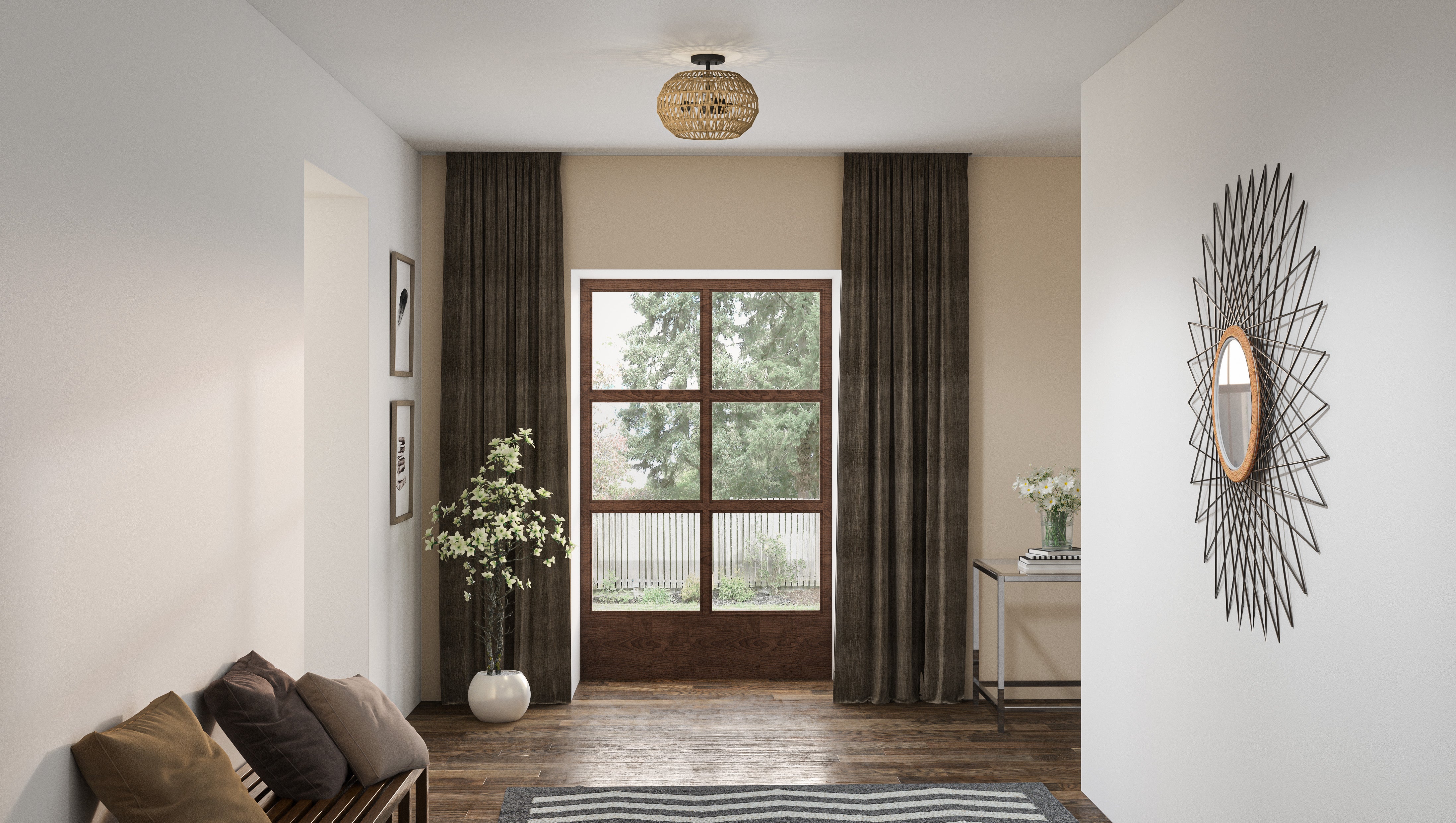 Quoizel Casablanca Semi-Flush stropní svítidlo palladian bronze