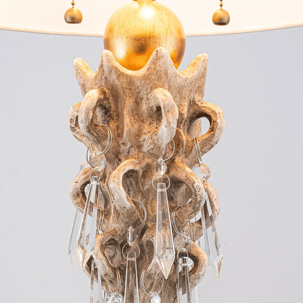 Gilded Nola Madison stojací lampa zlatá s krystaly