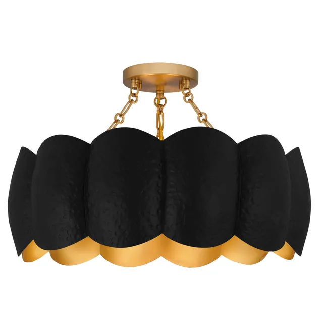 Quoizel Santana Semi-Flush stropní svítidlo černé
