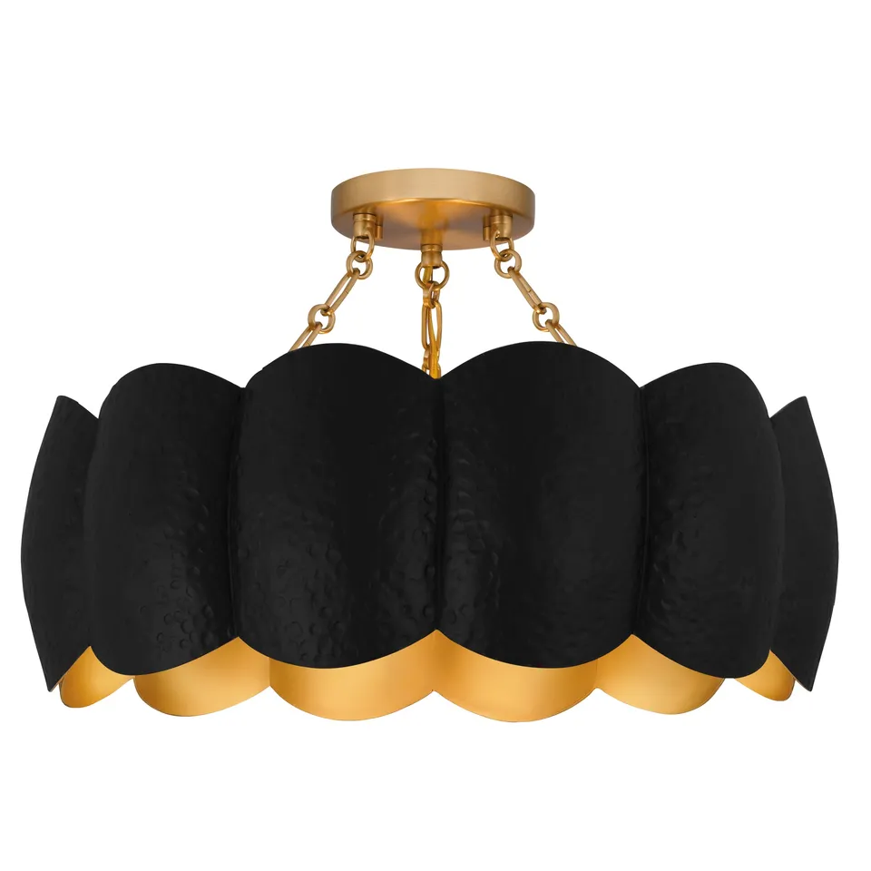 Quoizel Santana Semi-Flush stropní svítidlo černé
