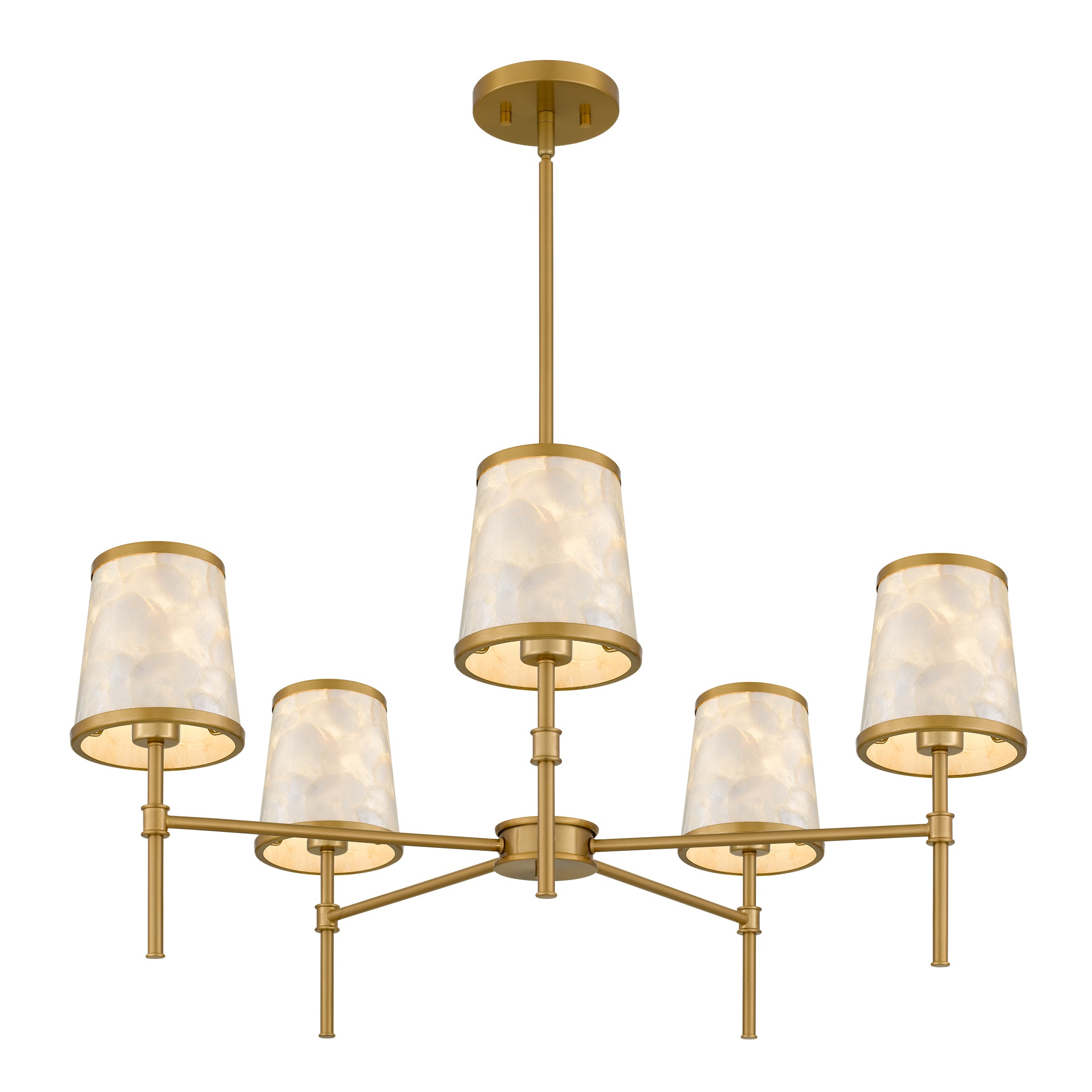 Quoizel Windley Chandelier lustr zlatý mušlový