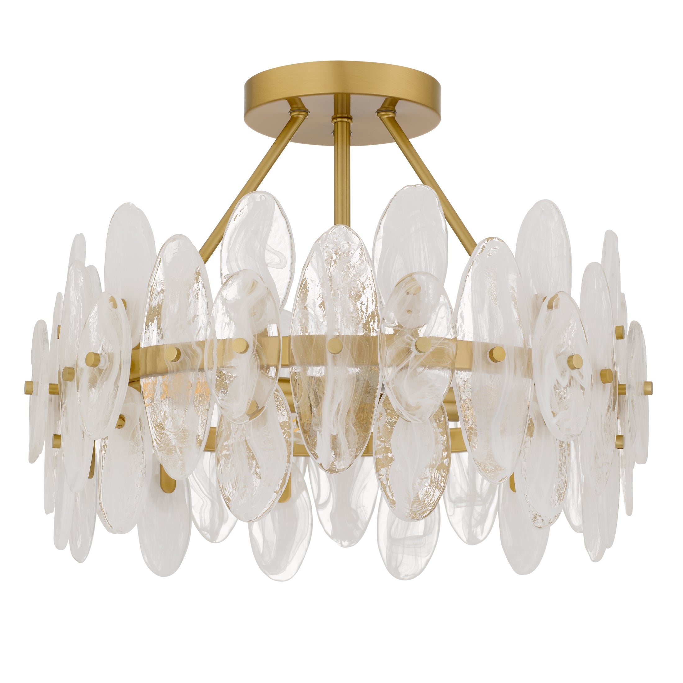 Quoizel Abigail Semi-Flush Mount stropní svítidlo zlaté skleněné