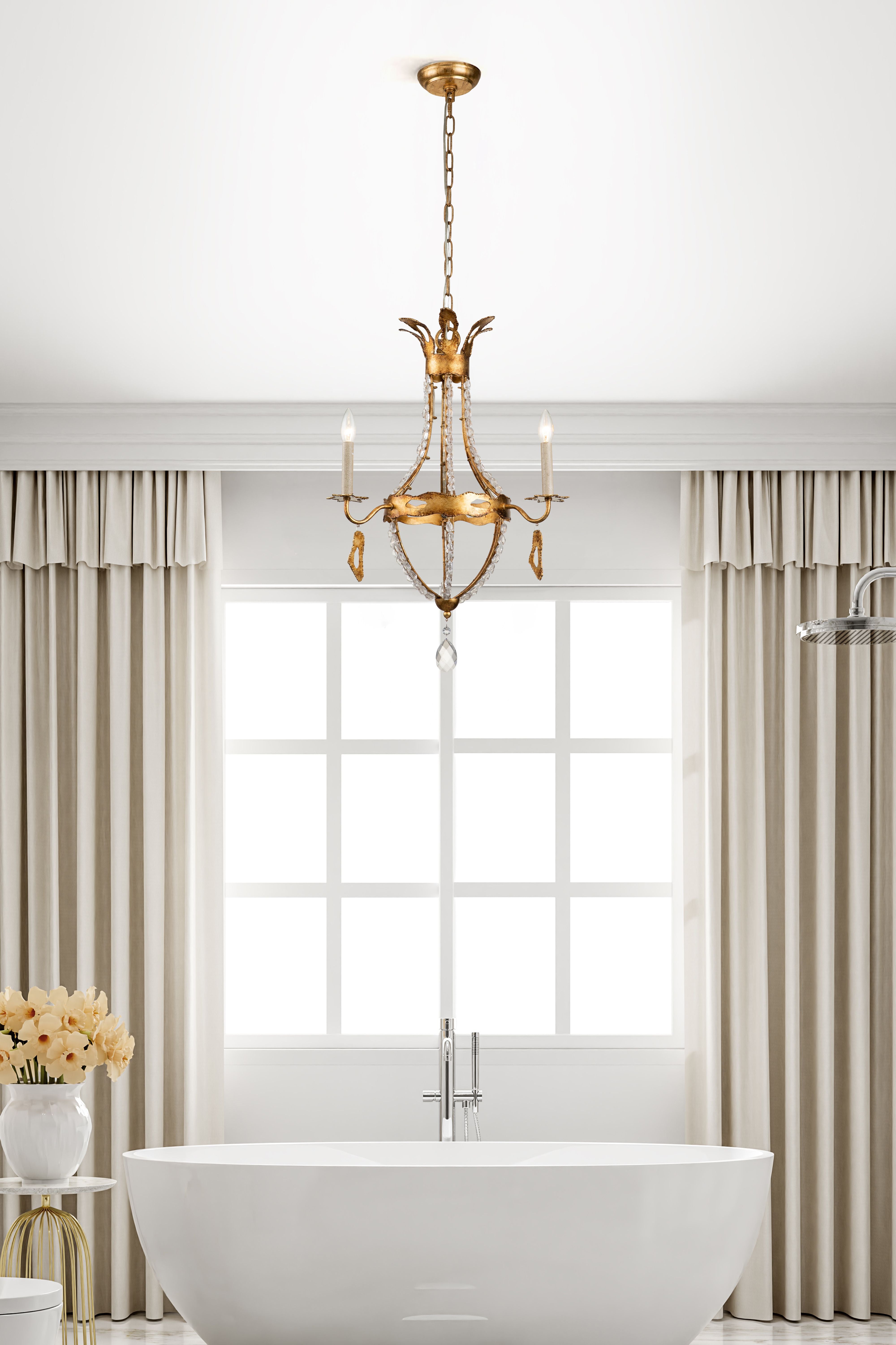 Gilded Nola Monteleone 3 Light lustr tříramenný