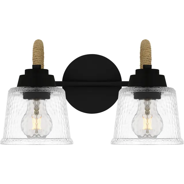 Quoizel Seabreeze Bath Light koupelnové svítidlo 2 světla matná černá
