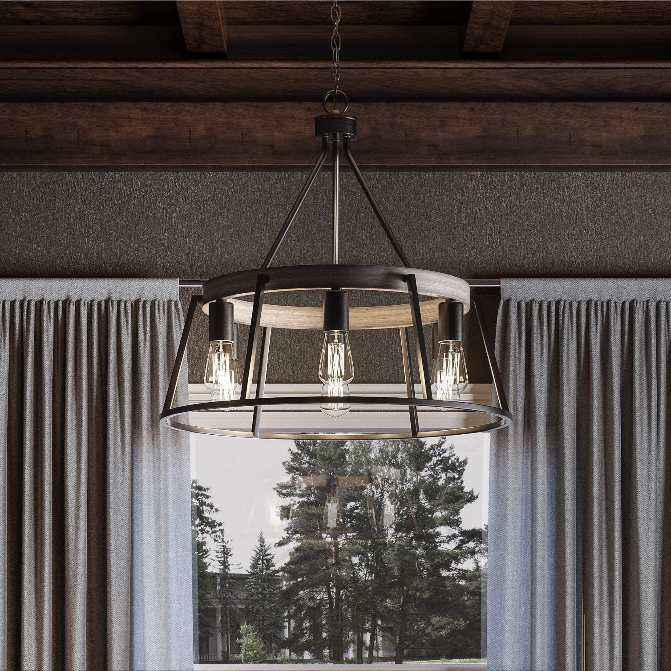 Quoizel Brockton lustr Grey Ash