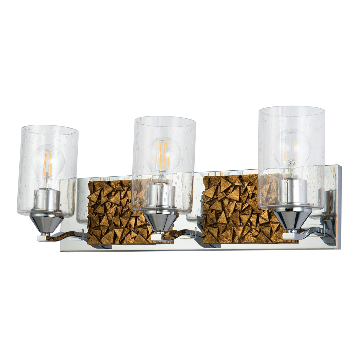 Gilded Nola Bocage 3 Light koupelnové svítidlo chrom zlatá