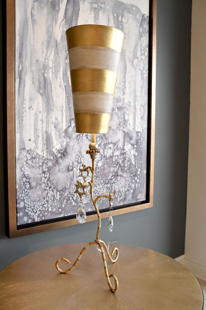 Gilded Nola Tivoli stolní lampa zlatá designová