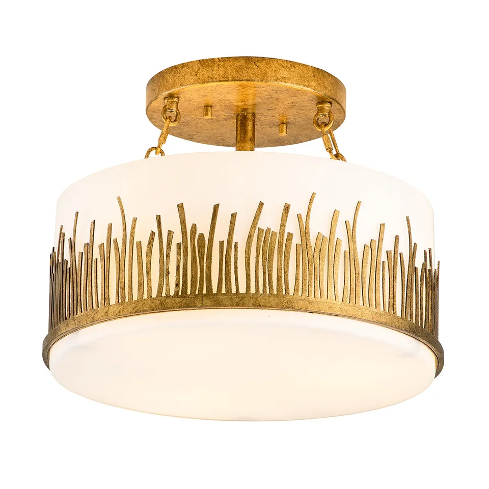 Gilded Nola Sawgrass 3 Light stropní svítídlo zlaté