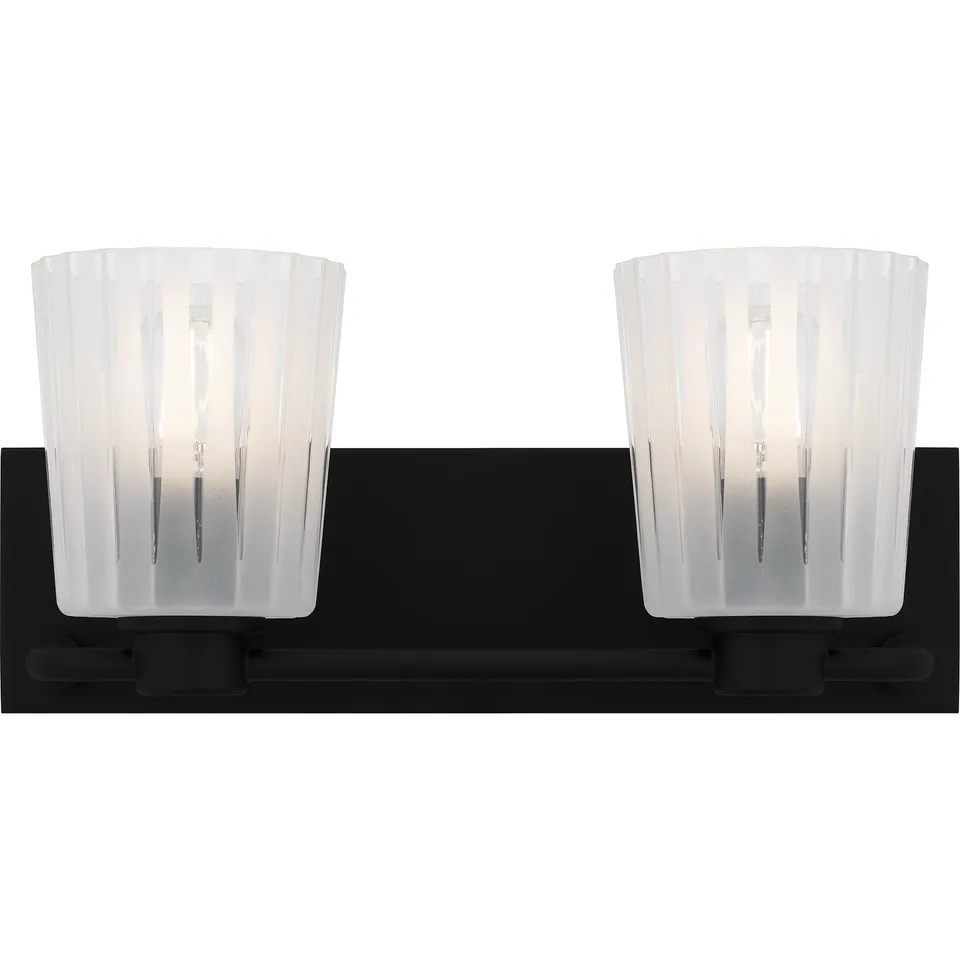 Quoizel Gray Bath Light koupelnové svítidlo 2 světla černé