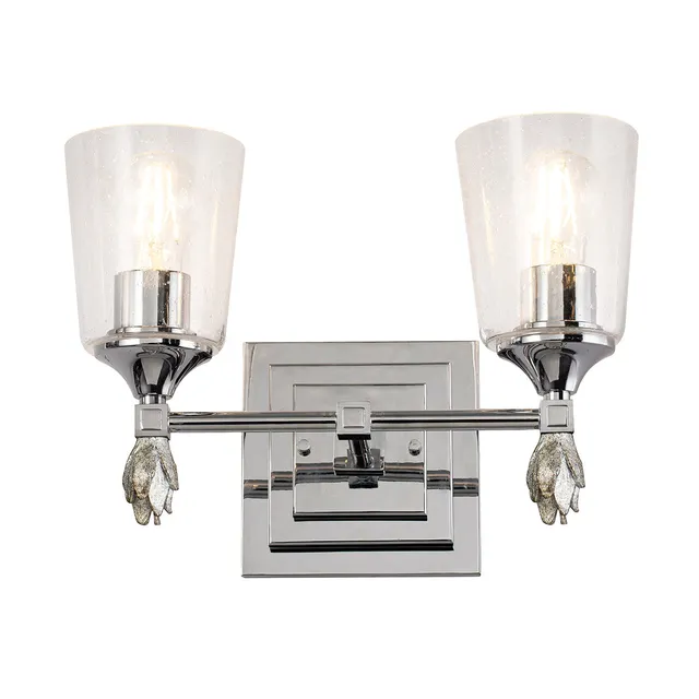 Gilded Nola Vetiver 2 Light koupelnové svítidlo čiré