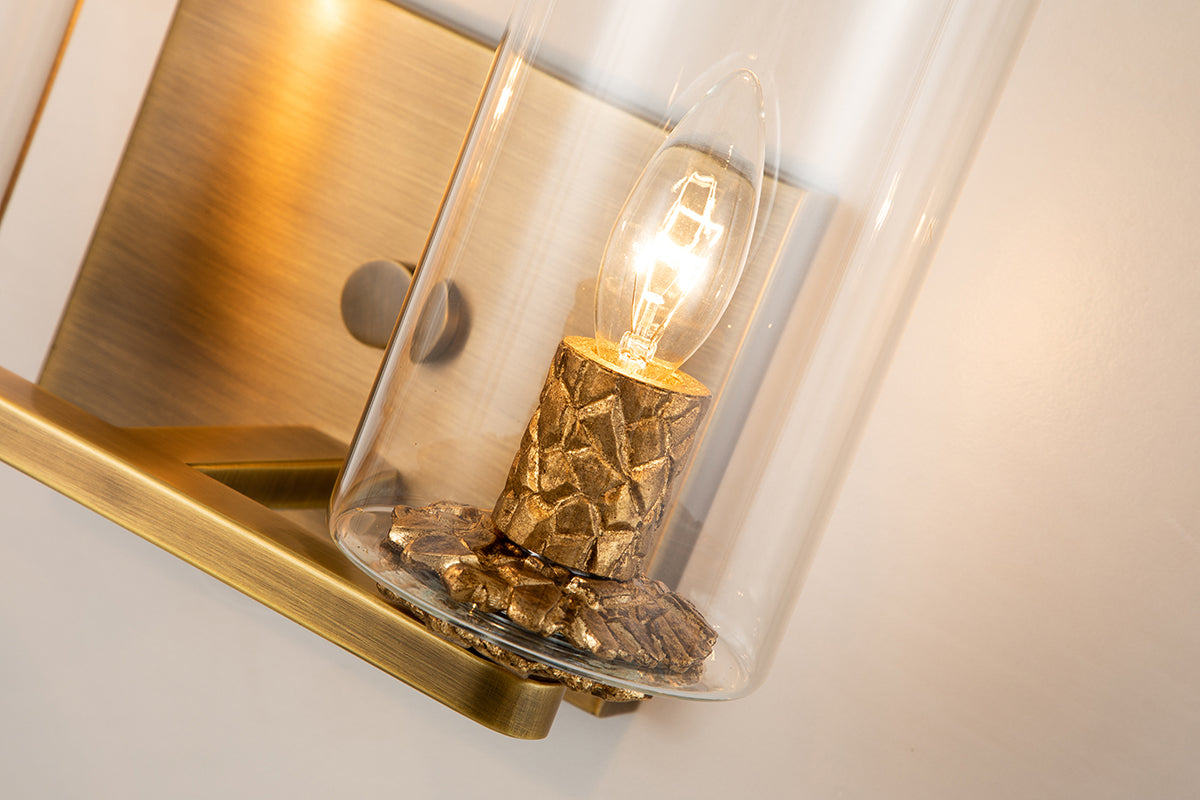 Gilded Nola Bolivar 2 Light koupelnové světlo čiré