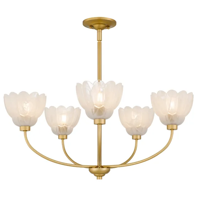 Quoizel Whitecap Chandelier lustr hnědá jantar sklo