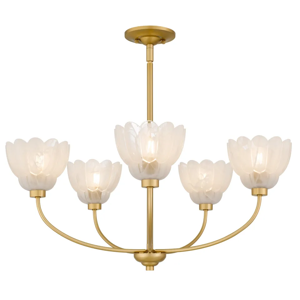 Quoizel Whitecap Chandelier lustr hnědá jantar sklo