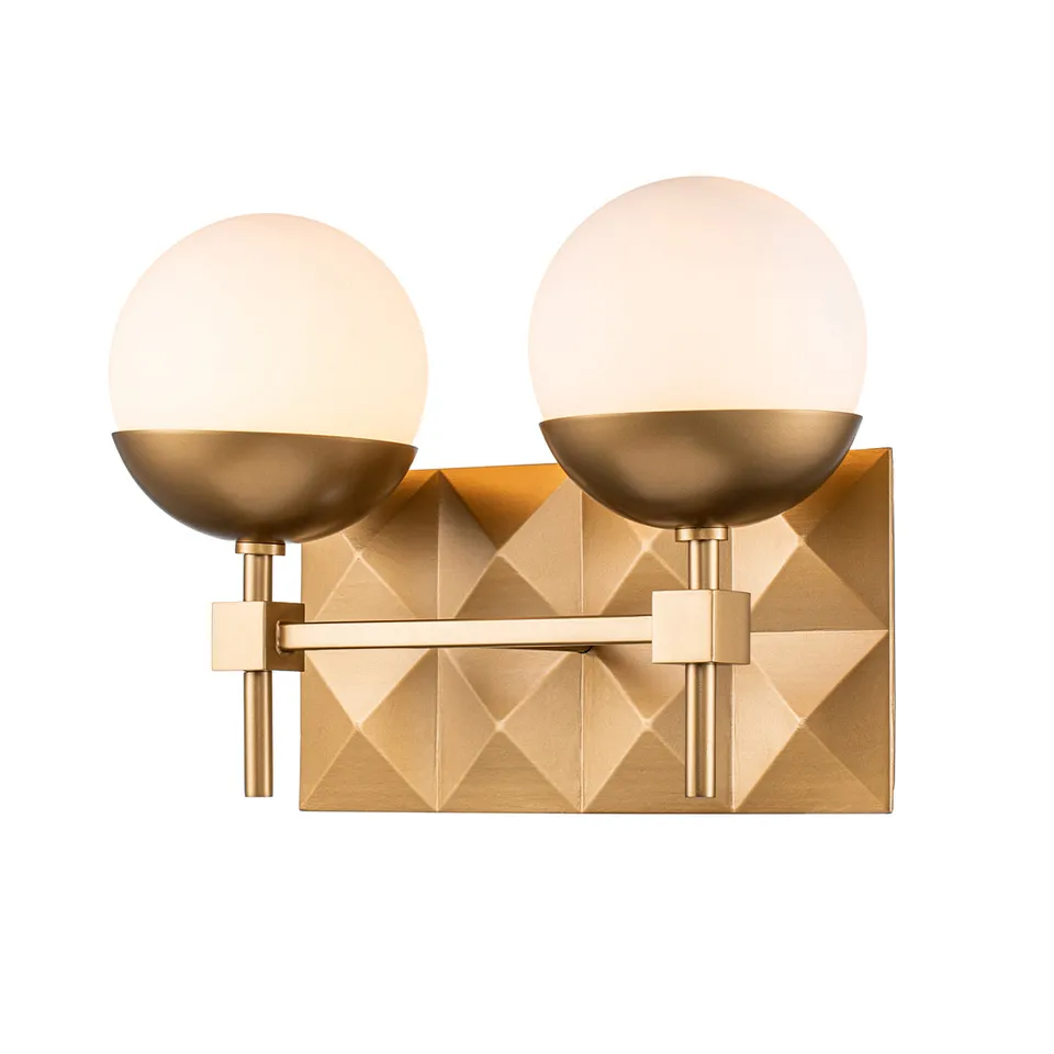 Gilded Nola Deco 2 Light koupelnové světlo zlaté