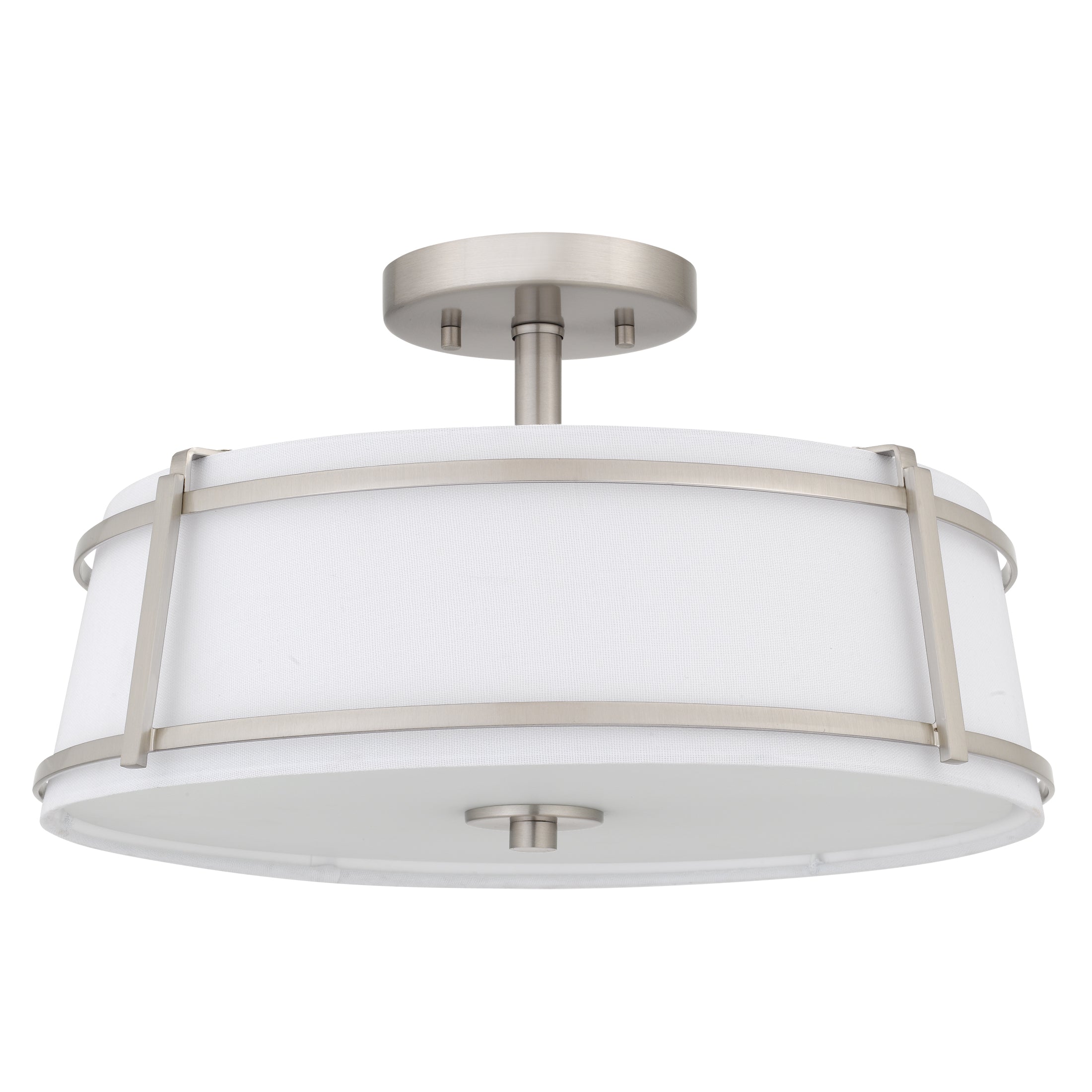 Quoizel Sloane stropní svítídlo Brushed Nickel látka