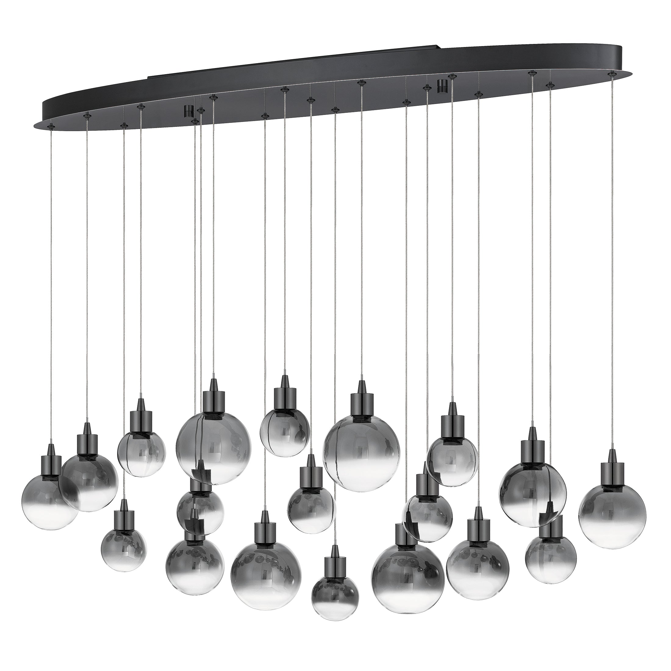 Quoizel Shadow závěsný lustr černý chrom LED