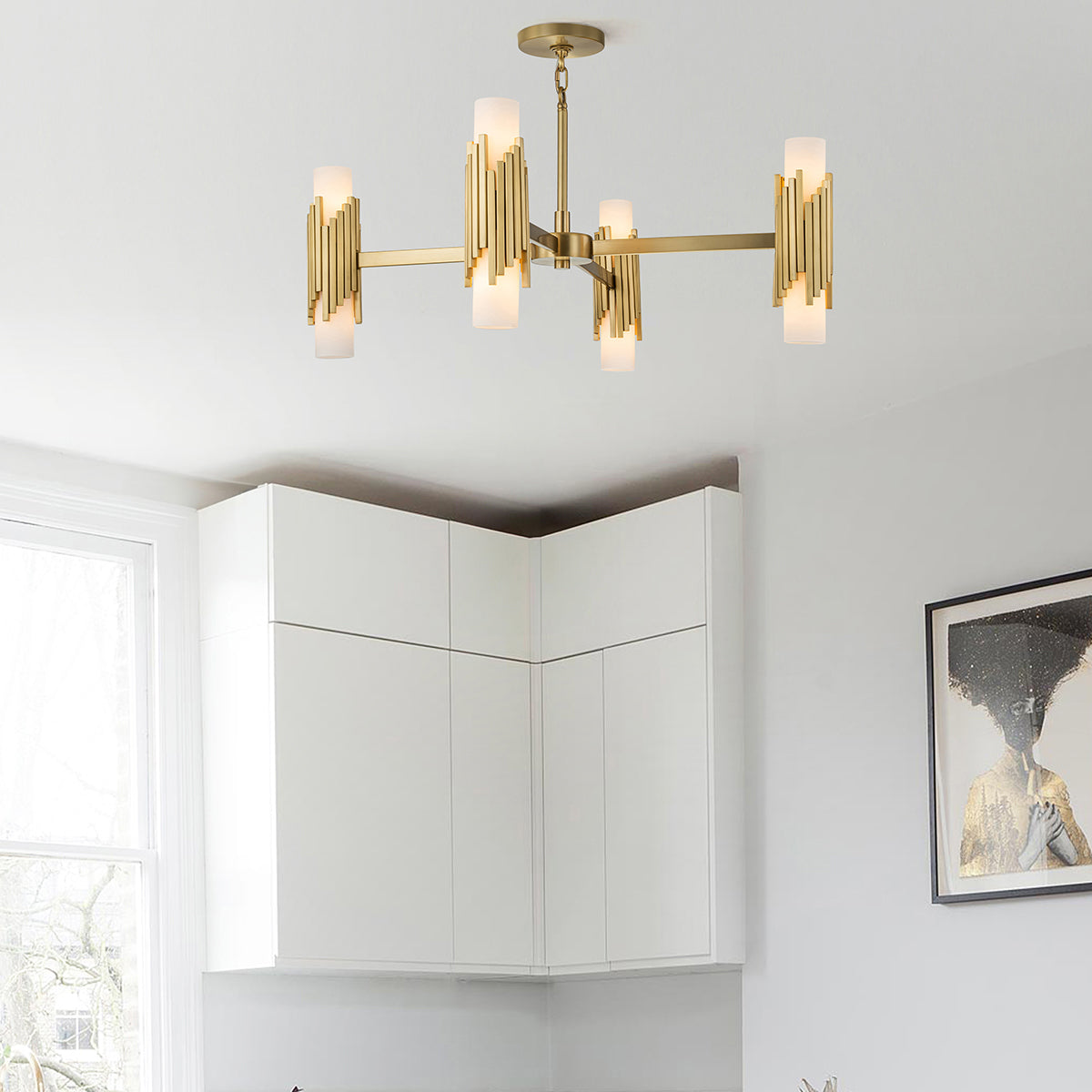Gilded Nola Marvel 8 lustr Aged Brass 8-světlový mosaz