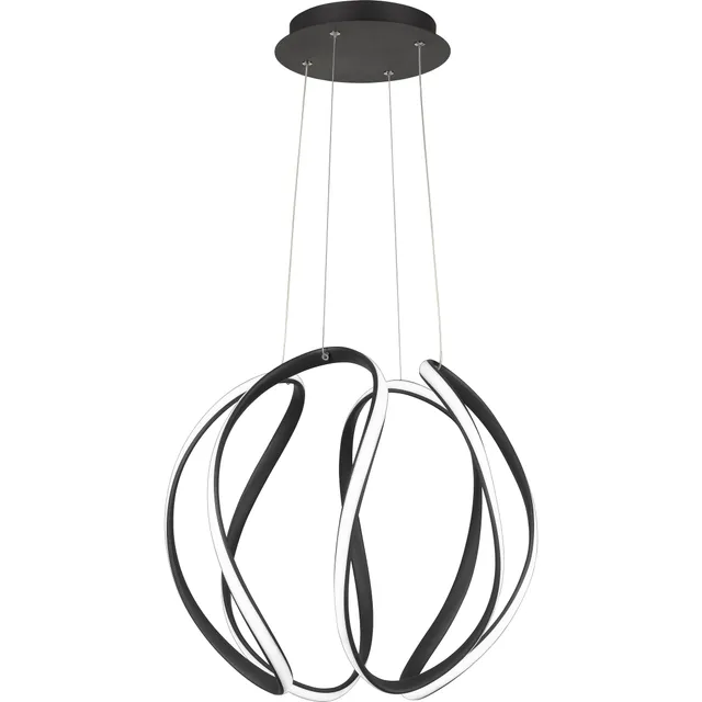 Quoizel Waving Pendant svítidlo černé závěsné