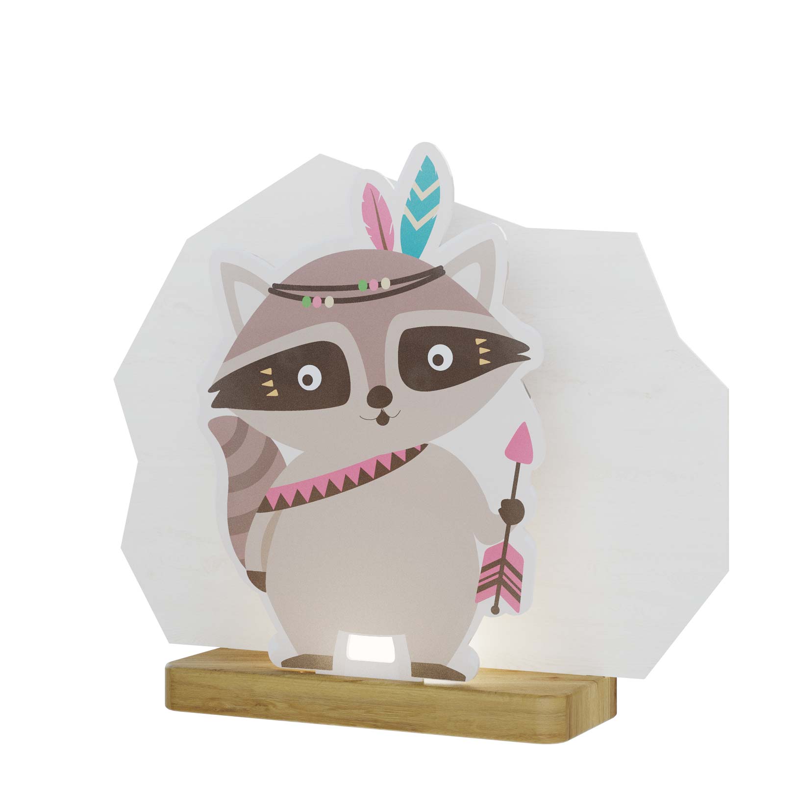 Elobra Little Indians Mýval stolní lampa bílá 4W