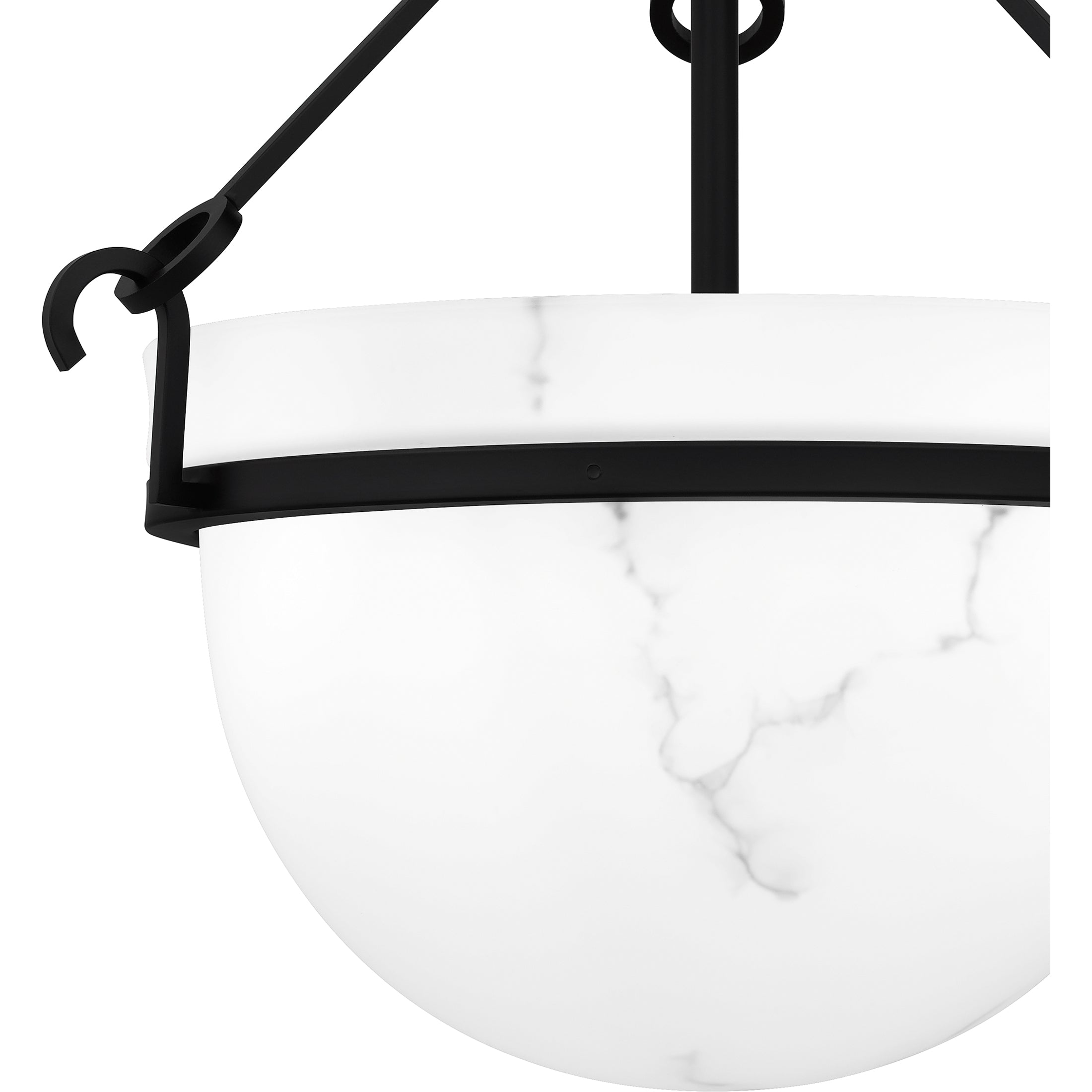 Quoizel Danyon Semi-Flush černé stropní světlo