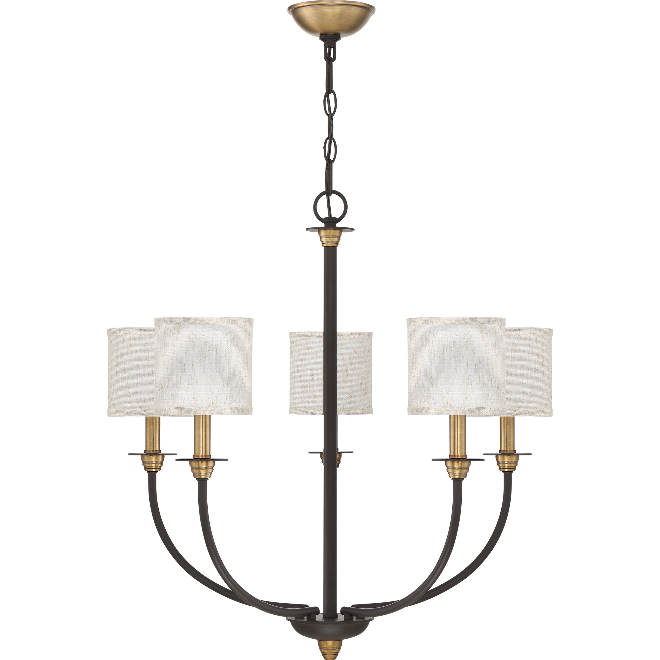 Quoizel Audley Chandelier lustr 5-Light Old Bronze textil