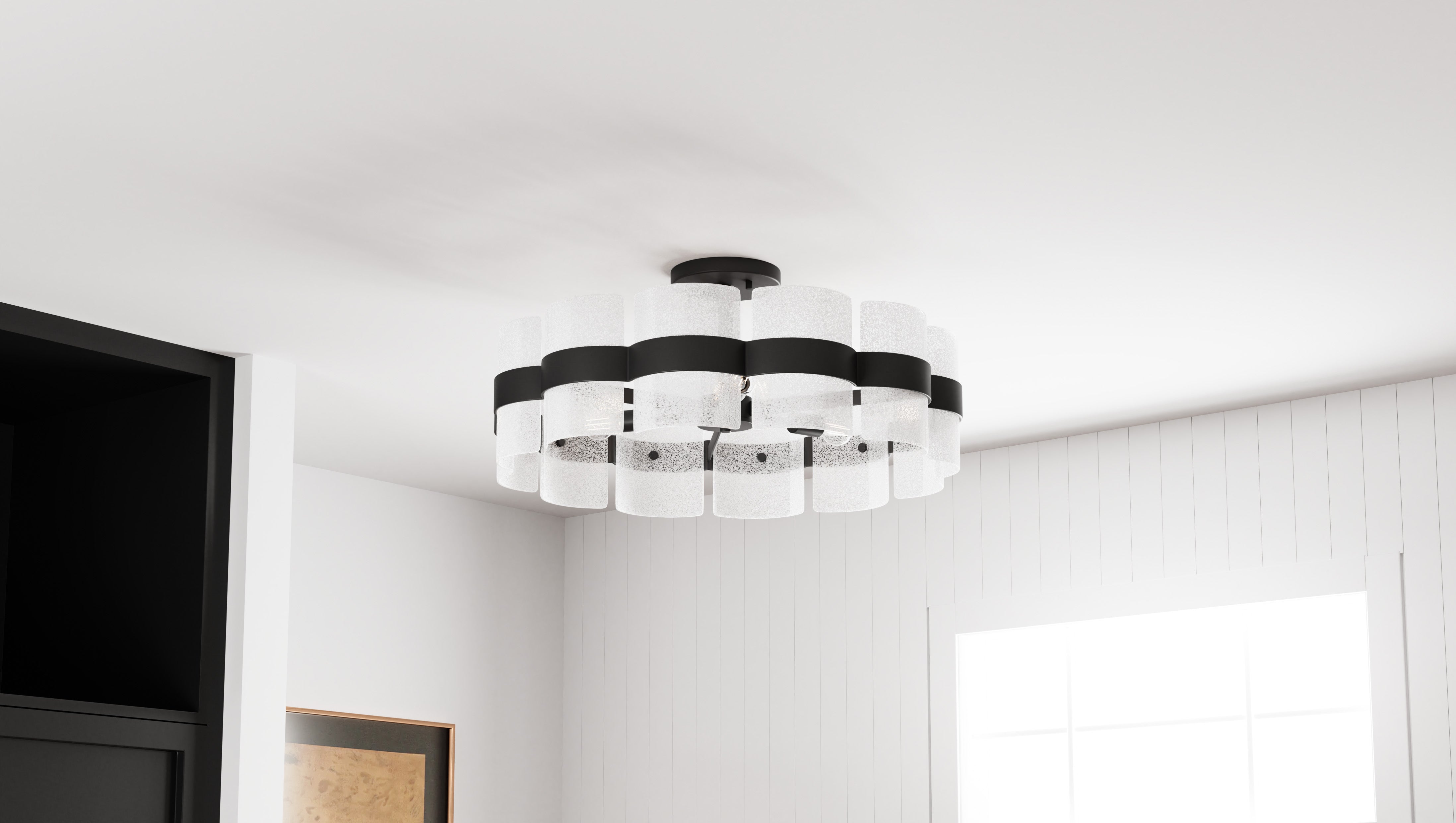 Quoizel Sweeney Semi-Flush svítidlo soft gold pískované