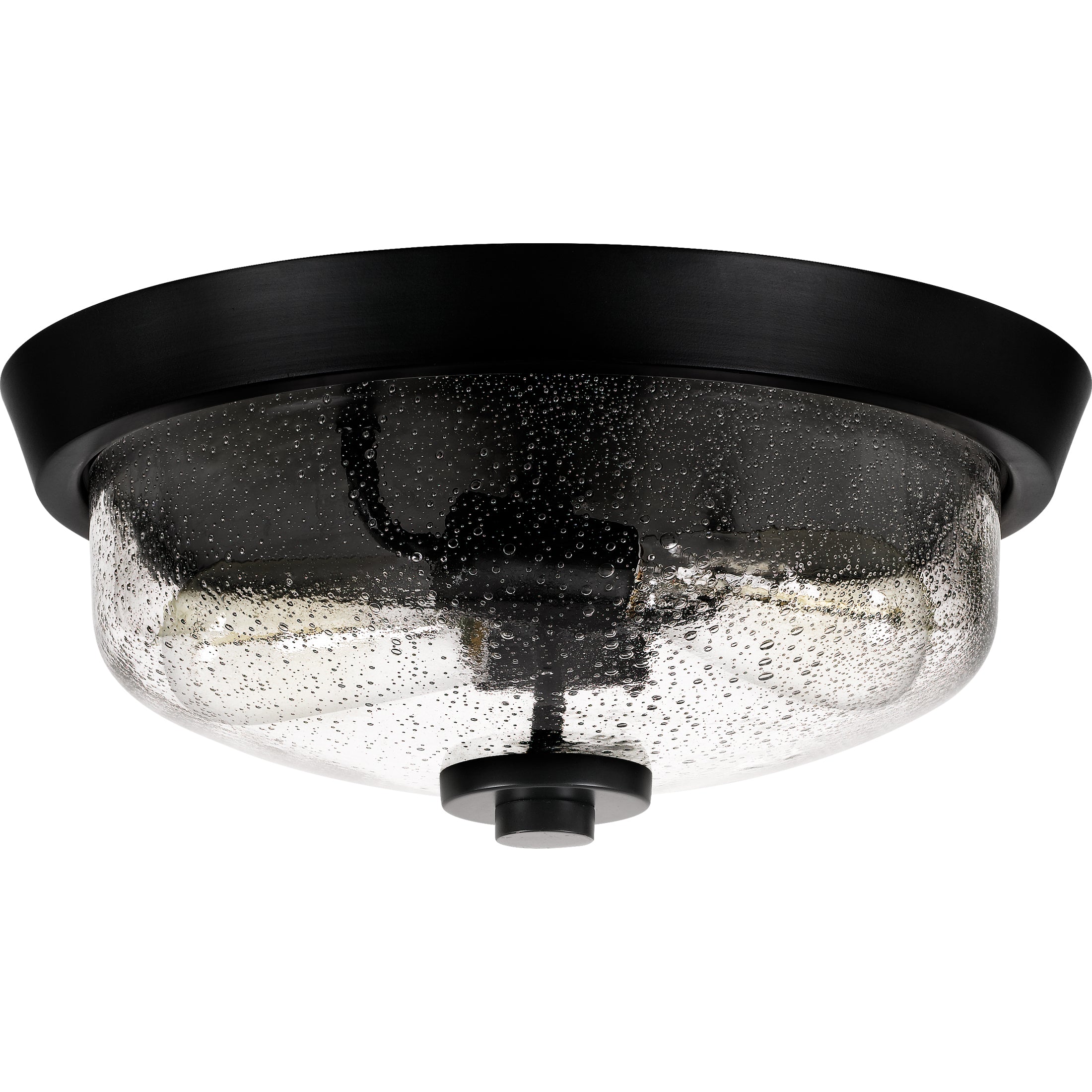 Quoizel Radius Flush Mount stropní svítídlo černé sklo