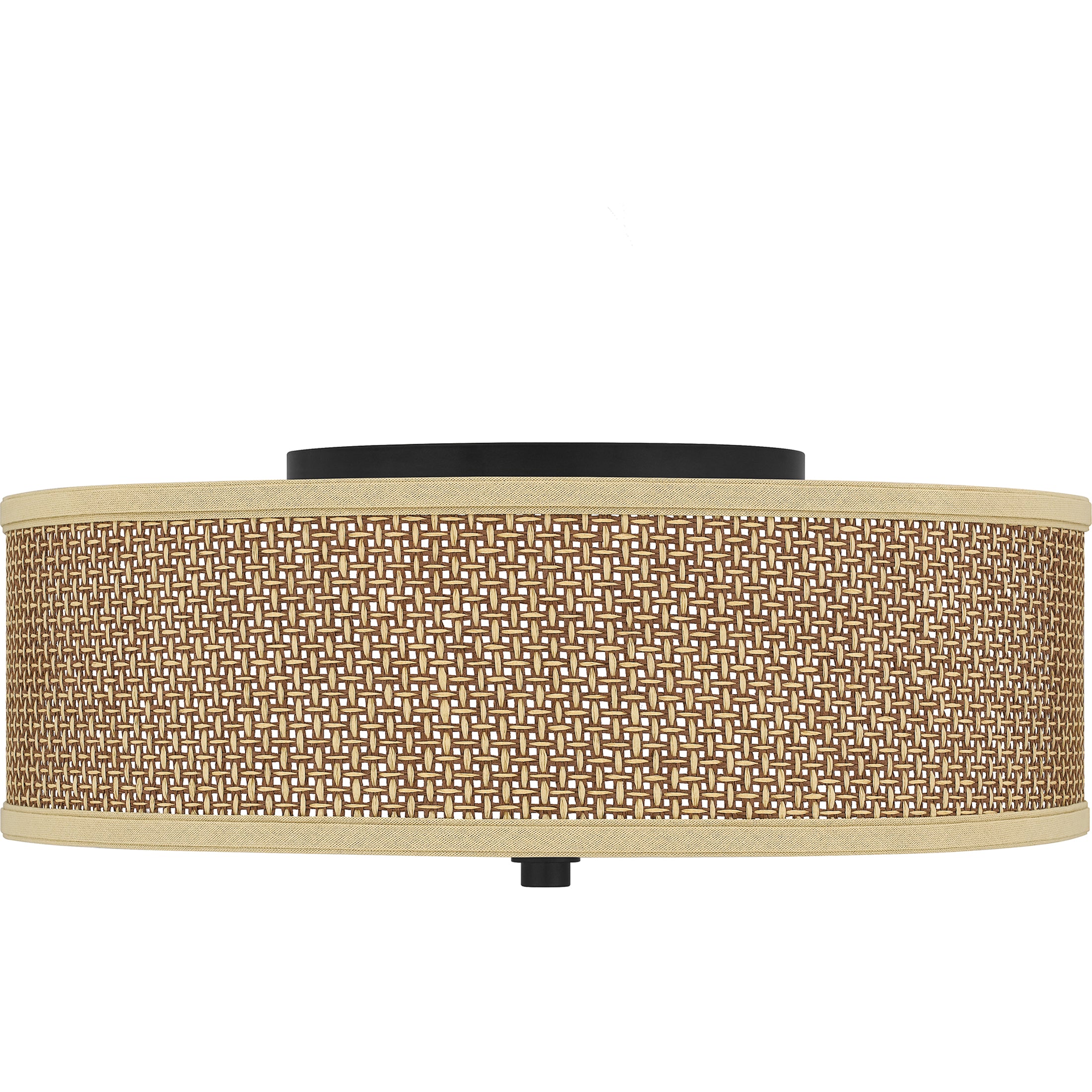 Quoizel Zen Flush Mount stropní svítidlo ratan černá